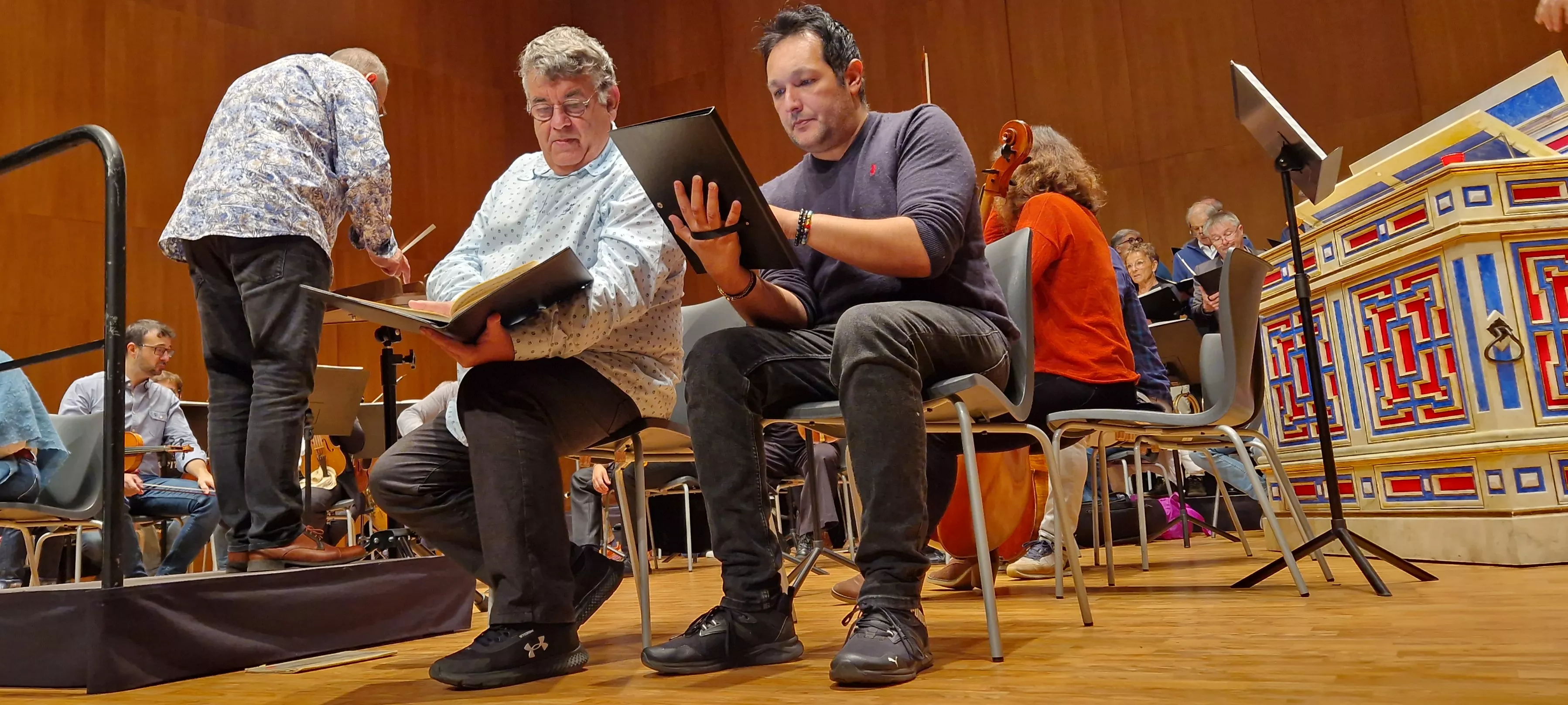 Prueba de sonido del concierto del 60 hermanamiento de Huesca y Tarbes. Foto Myriam Martínez
