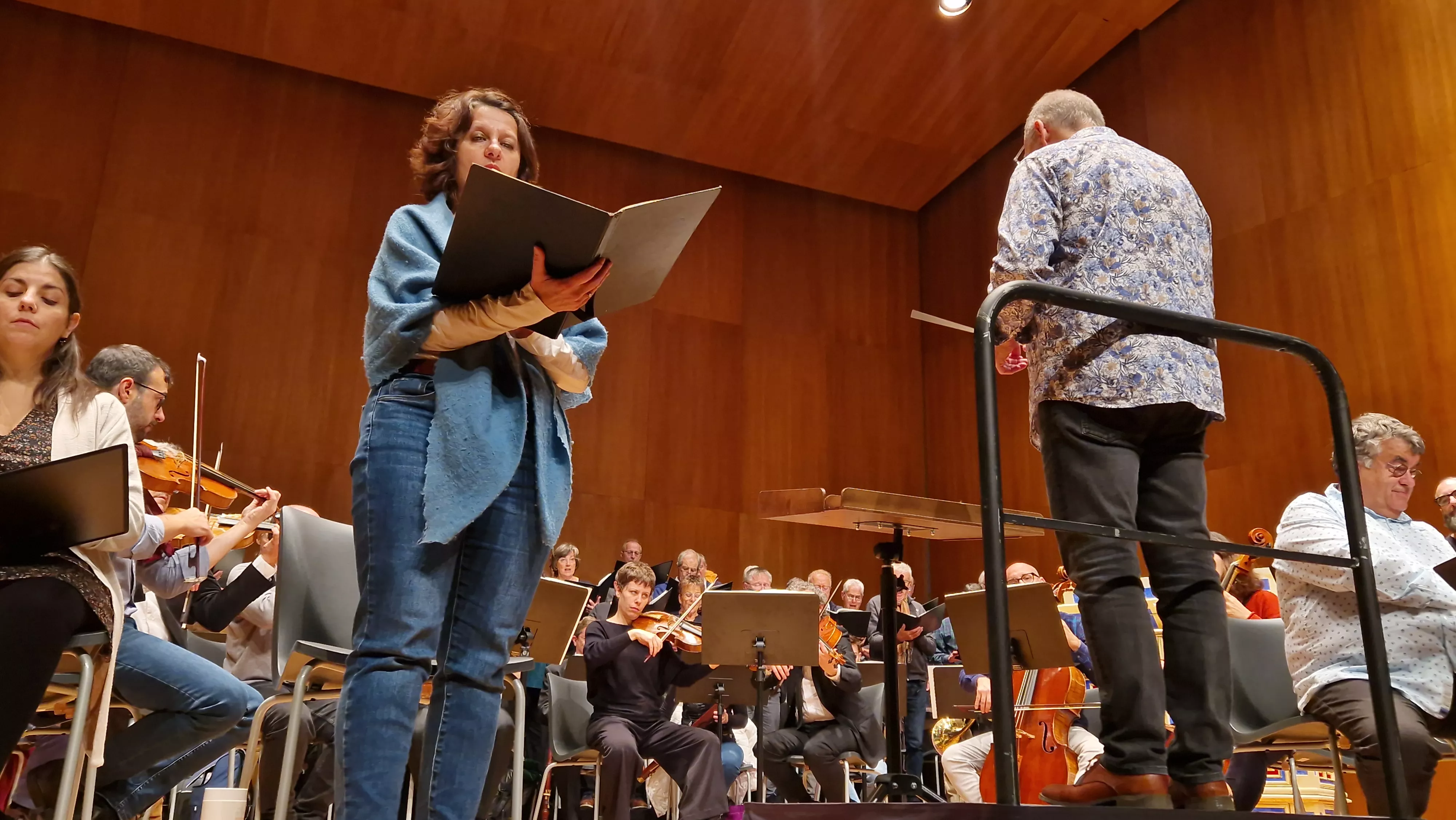 Prueba de sonido del concierto del 60 hermanamiento de Huesca y Tarbes. Foto Myriam Martínez