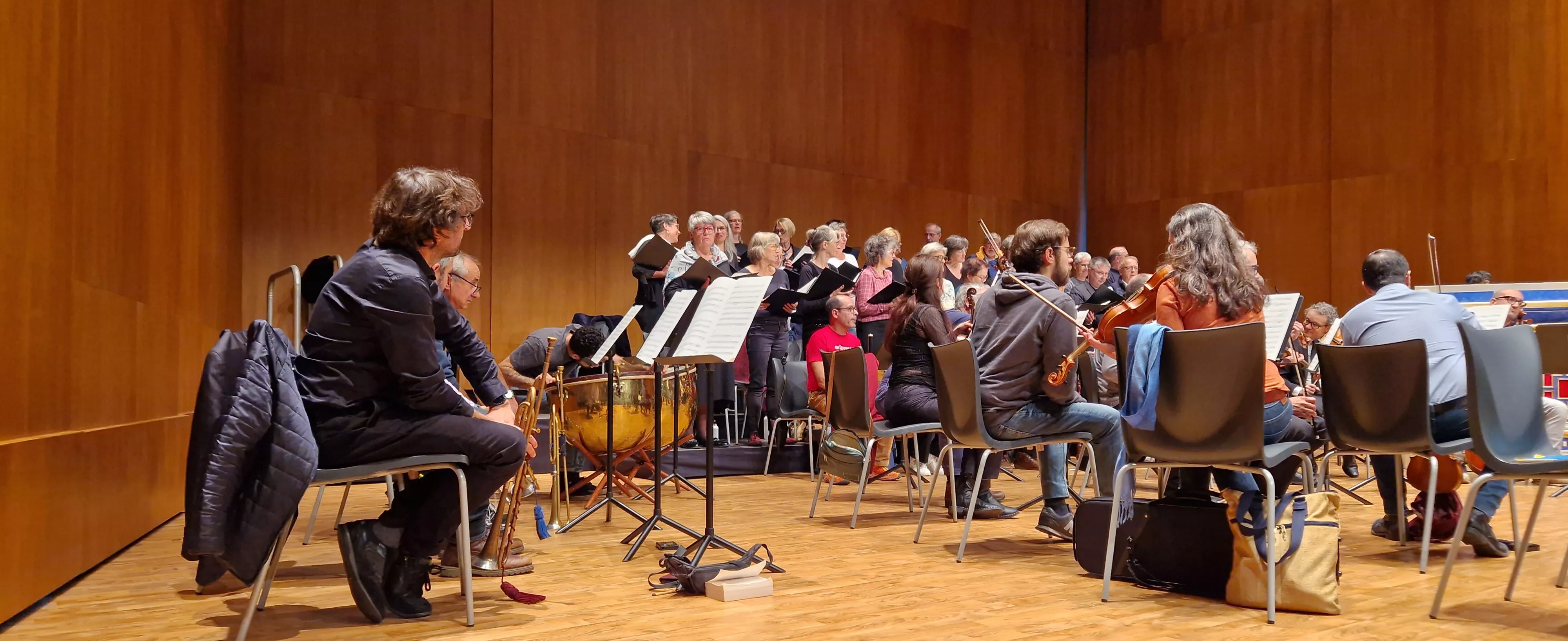 Prueba de sonido del concierto del 60 hermanamiento de Huesca y Tarbes. Foto Myriam Martínez