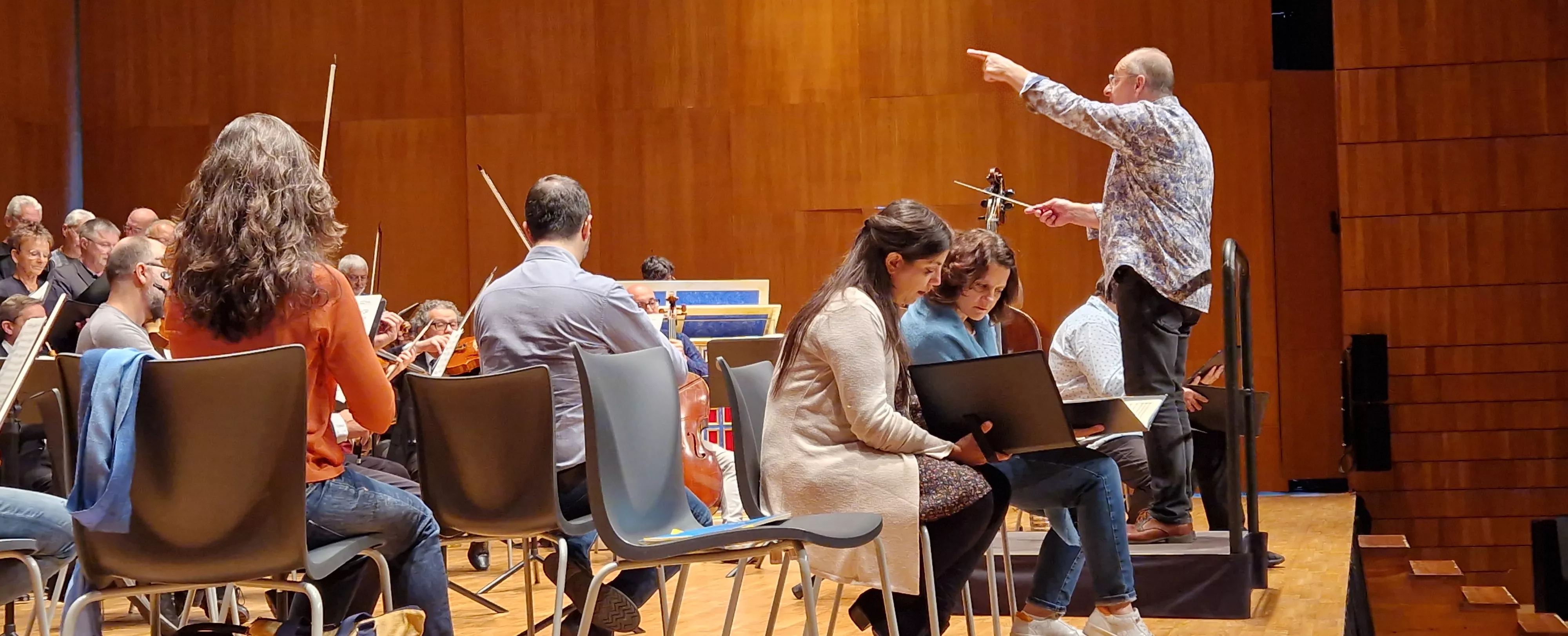 Prueba de sonido del concierto del 60 hermanamiento de Huesca y Tarbes. Foto Myriam Martínez