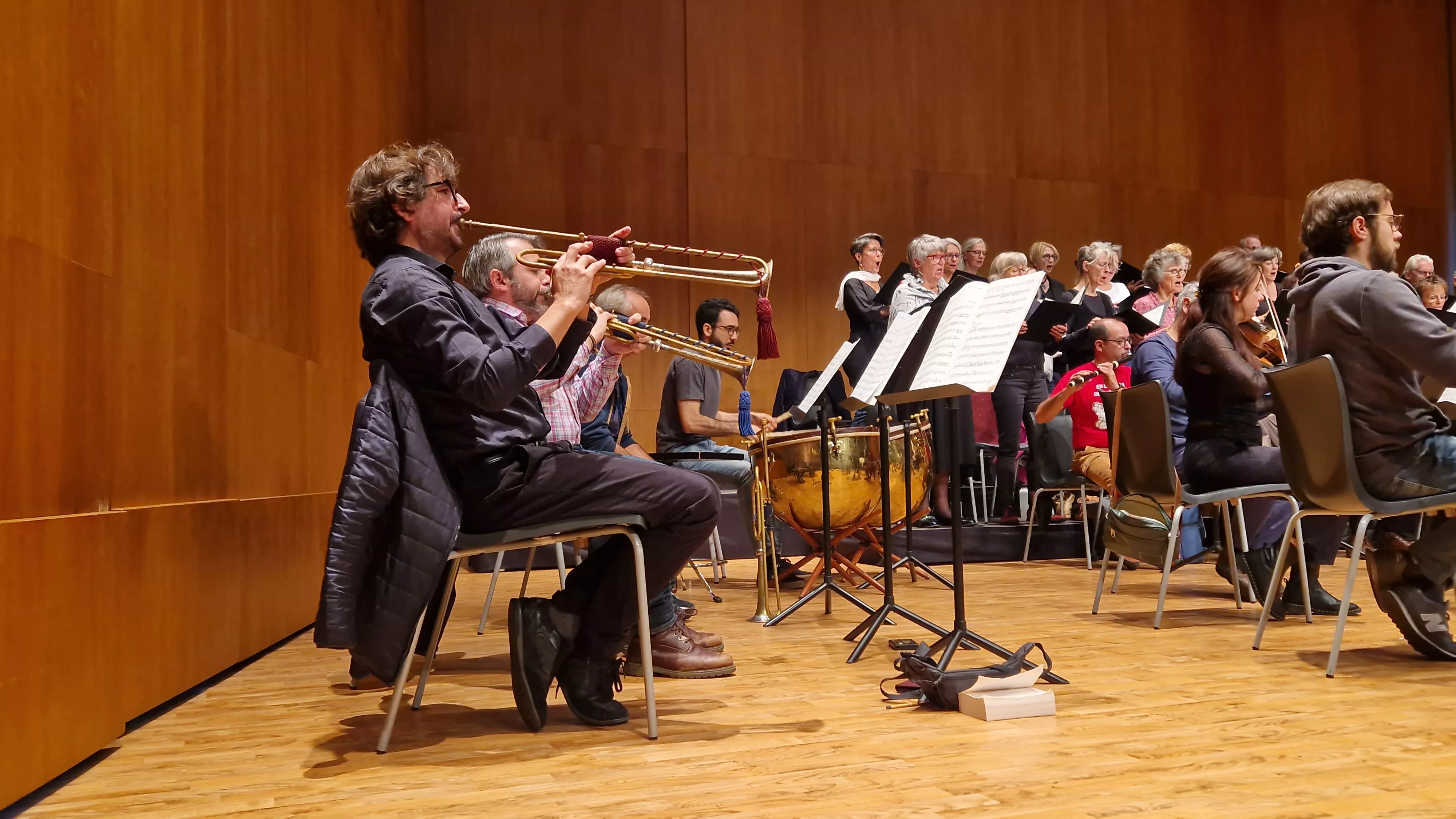 Prueba de sonido del concierto del 60 hermanamiento de Huesca y Tarbes. Foto Myriam Martínez