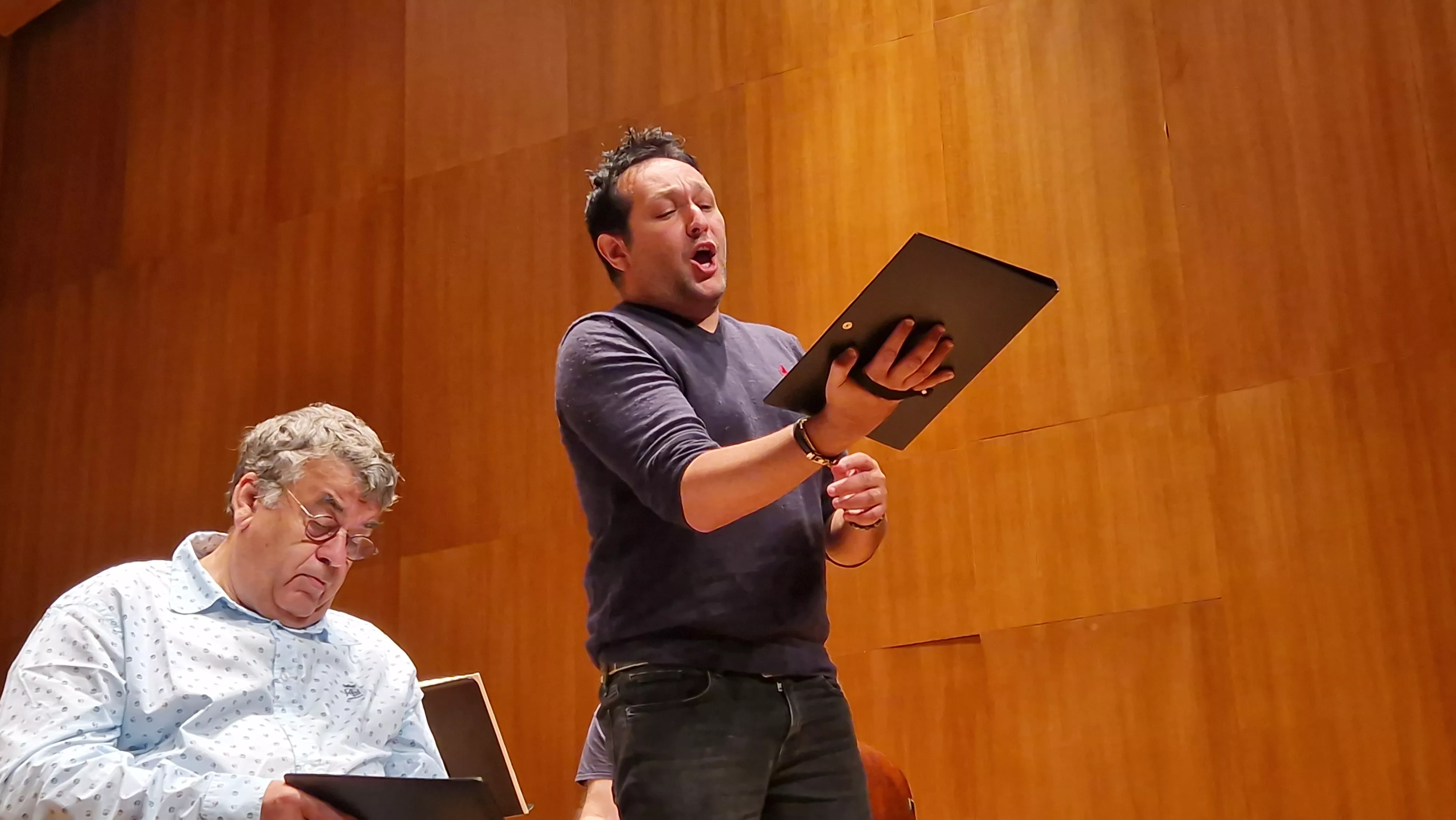 Prueba de sonido del concierto del 60 hermanamiento de Huesca y Tarbes. Foto Myriam Martínez