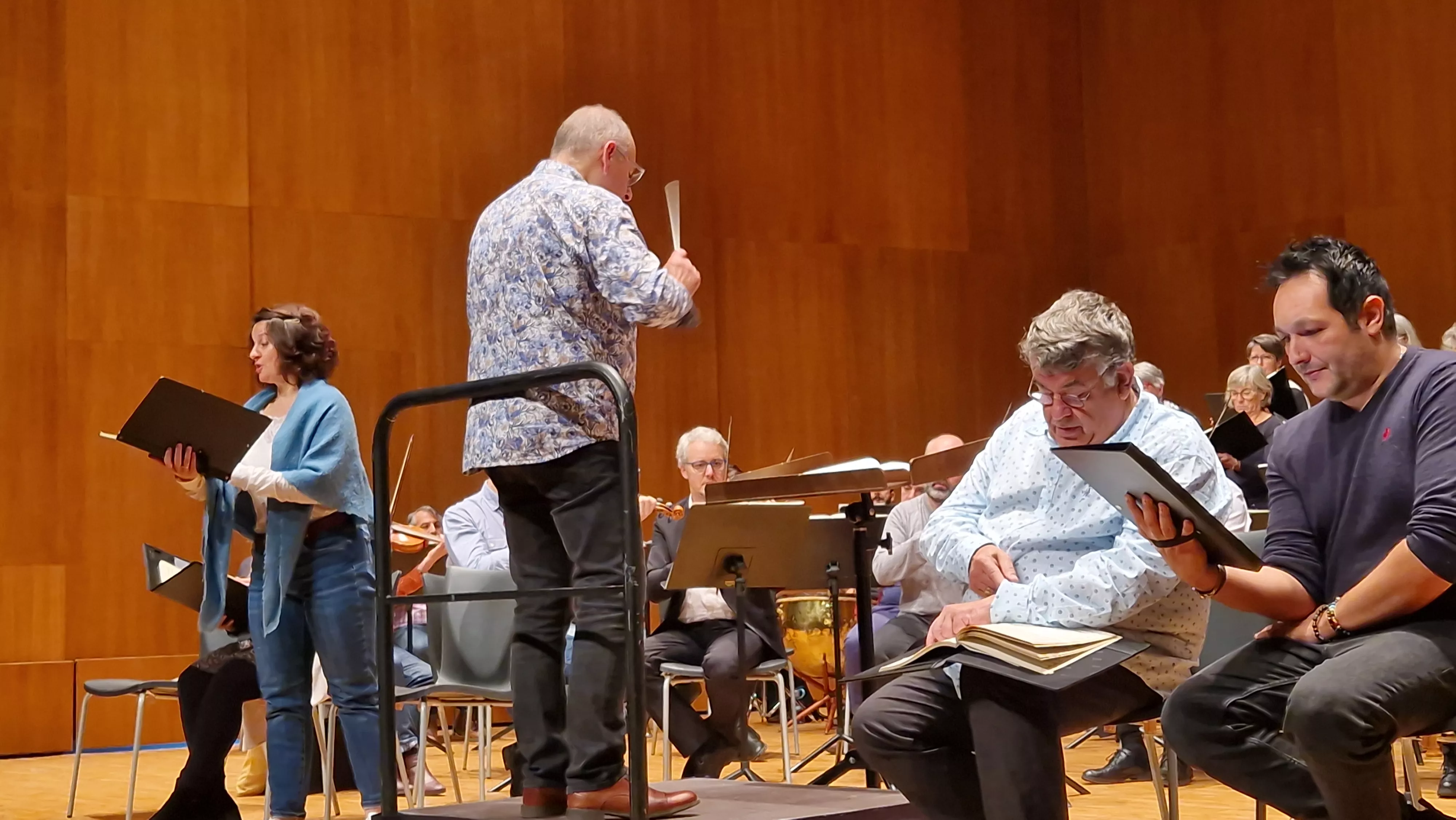 Prueba de sonido del concierto del 60 hermanamiento de Huesca y Tarbes. Foto Myriam Martínez