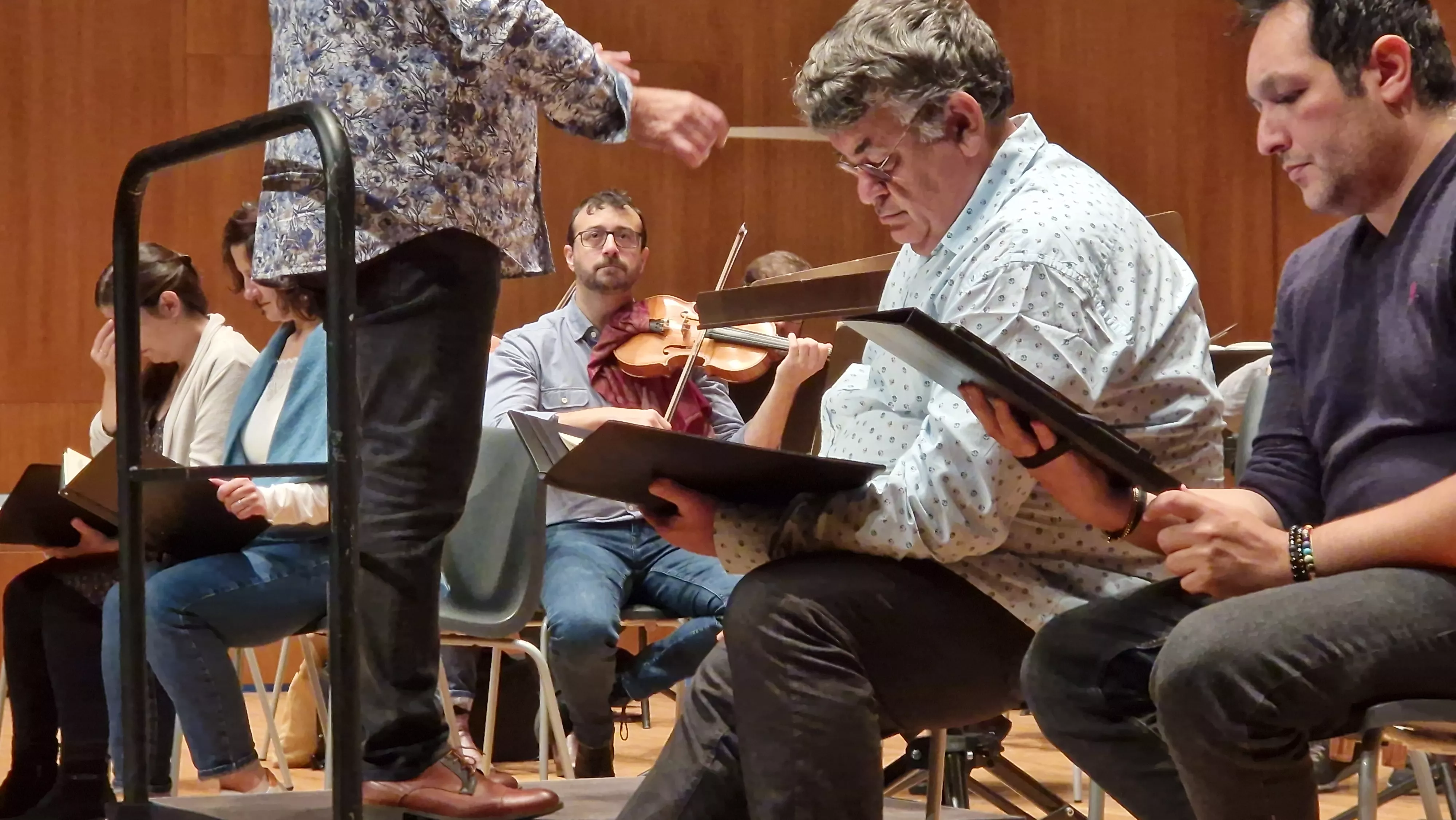 Prueba de sonido del concierto del 60 hermanamiento de Huesca y Tarbes. Foto Myriam Martínez