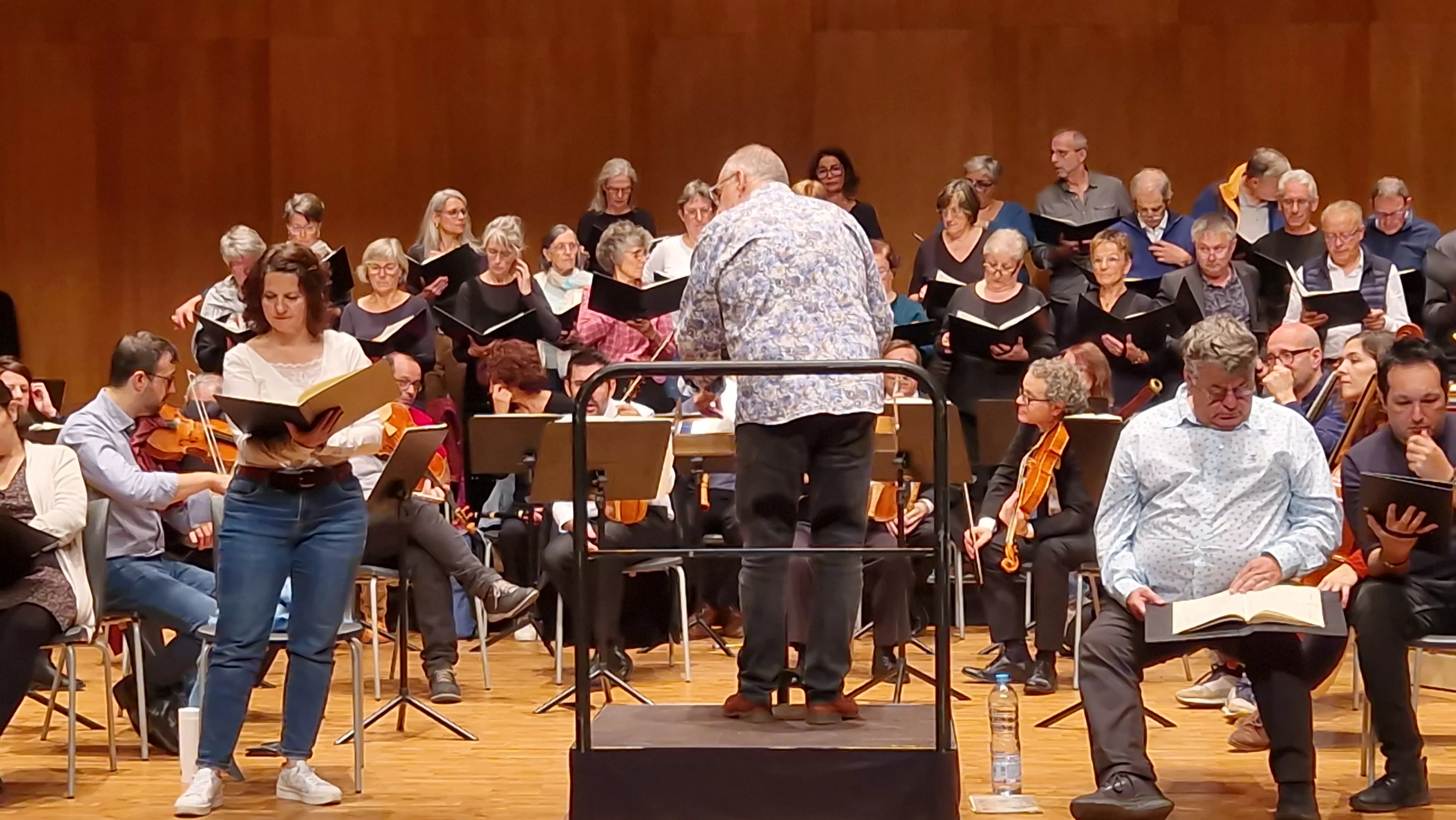 Prueba de sonido del concierto del 60 hermanamiento de Huesca y Tarbes. Foto Myriam Martínez