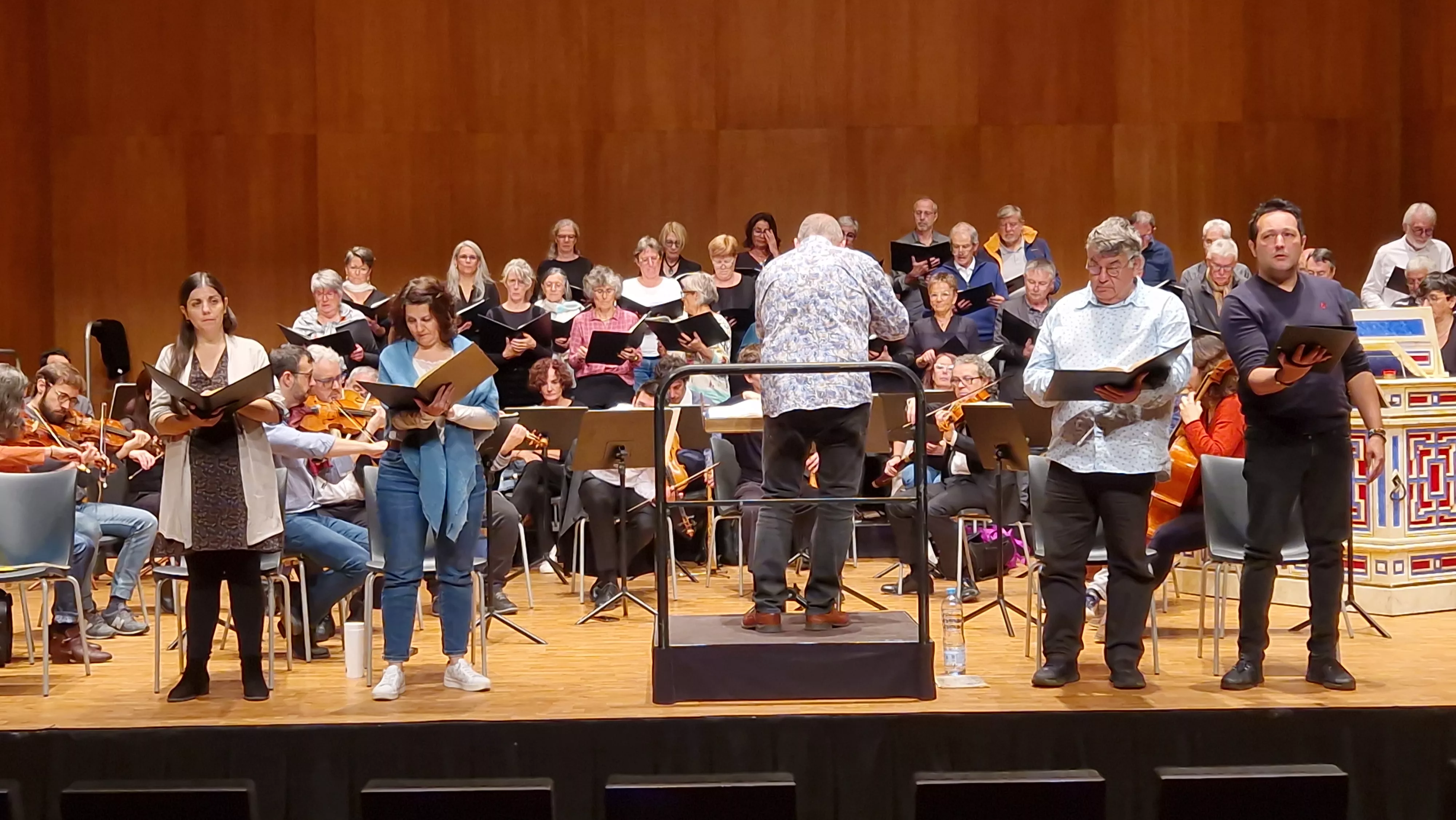 Prueba de sonido del concierto del 60 hermanamiento de Huesca y Tarbes. Foto Myriam Martínez
