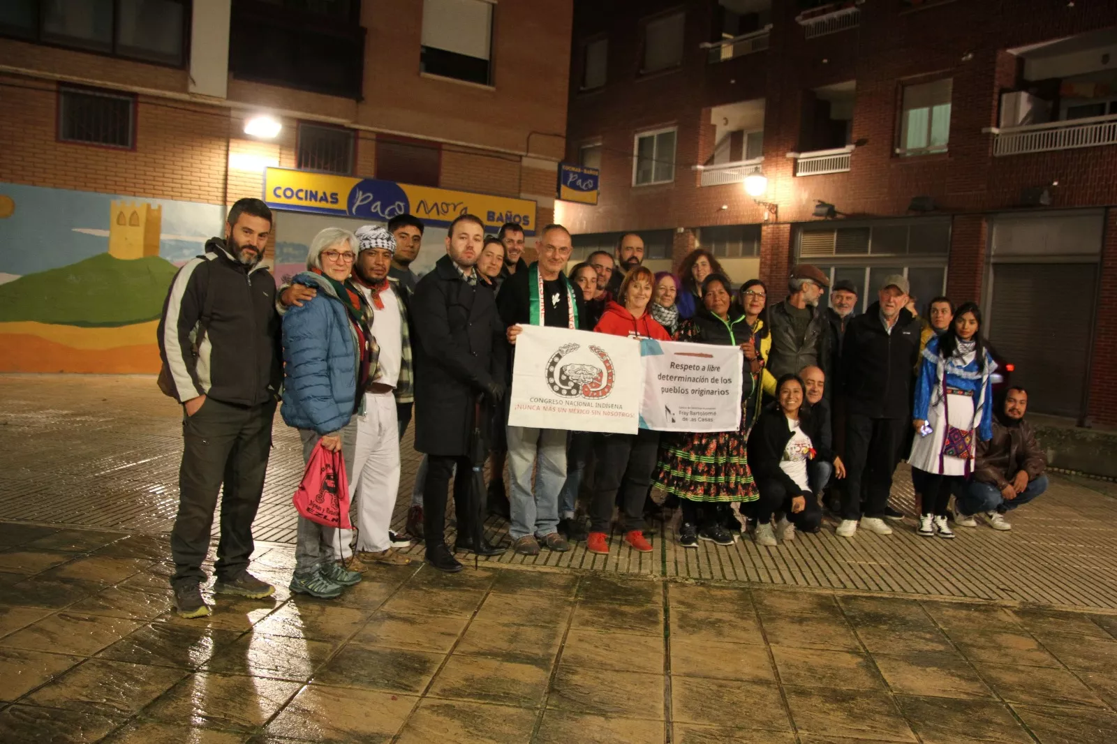 Visita a Huesca de la Fundación Fray Bartolomé de las Casas y el Congreso Nacional Indígena. Foto Carlos Neofato