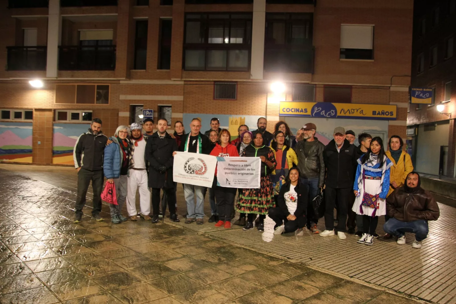 Visita a Huesca de la Fundación Fray Bartolomé de las Casas y el Congreso Nacional Indígena. Foto Carlos Neofato
