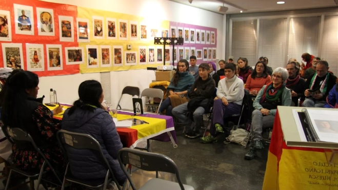 Visita a Huesca de la Fundación Fray Bartolomé de las Casas y el Congreso Nacional Indígena. Foto Carlos Neofato Visita a Huesca de la Fundación Fray Bartolomé de las Casas y el Congreso Nacional Indígena. Foto Carlos Neofato