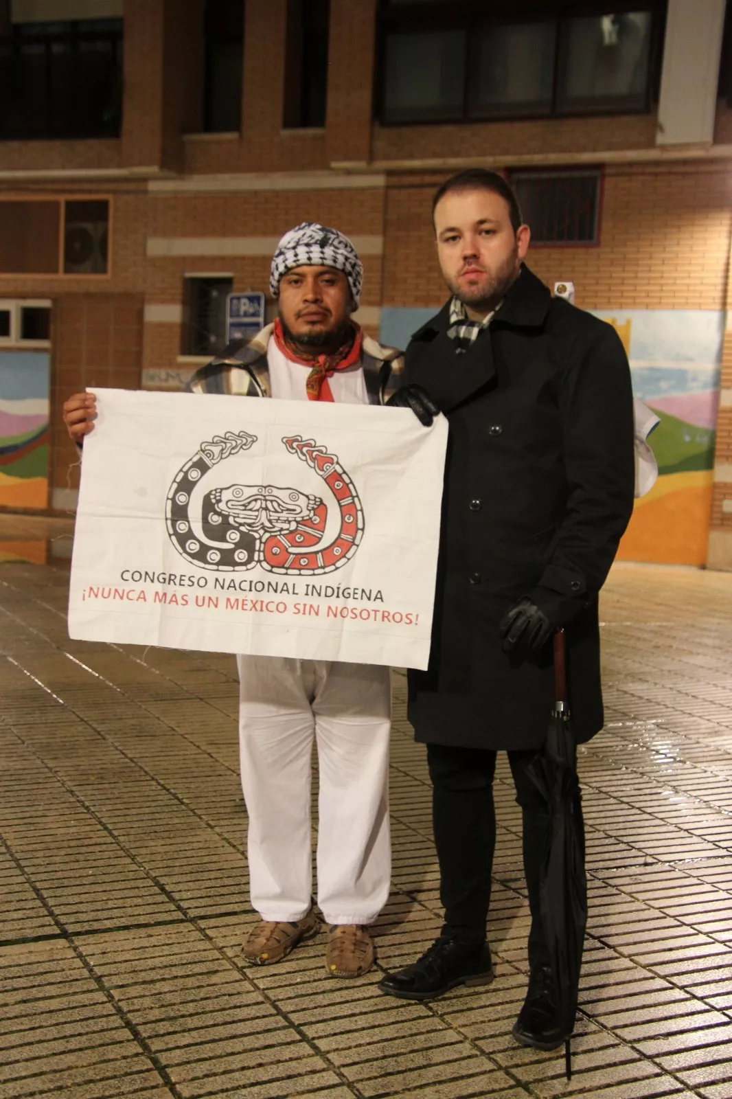 Visita a Huesca de la Fundación Fray Bartolomé de las Casas y el Congreso Nacional Indígena. Foto Carlos Neofato