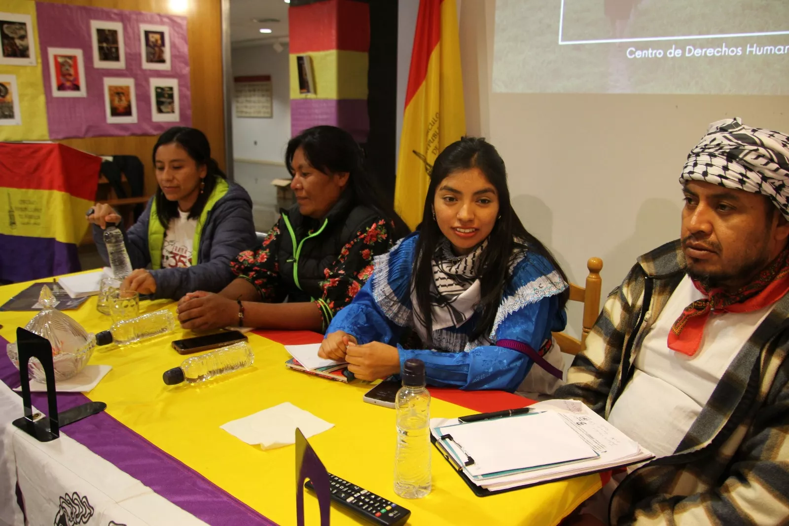 Visita a Huesca de la Fundación Fray Bartolomé de las Casas y el Congreso Nacional Indígena. Foto Carlos Neofato