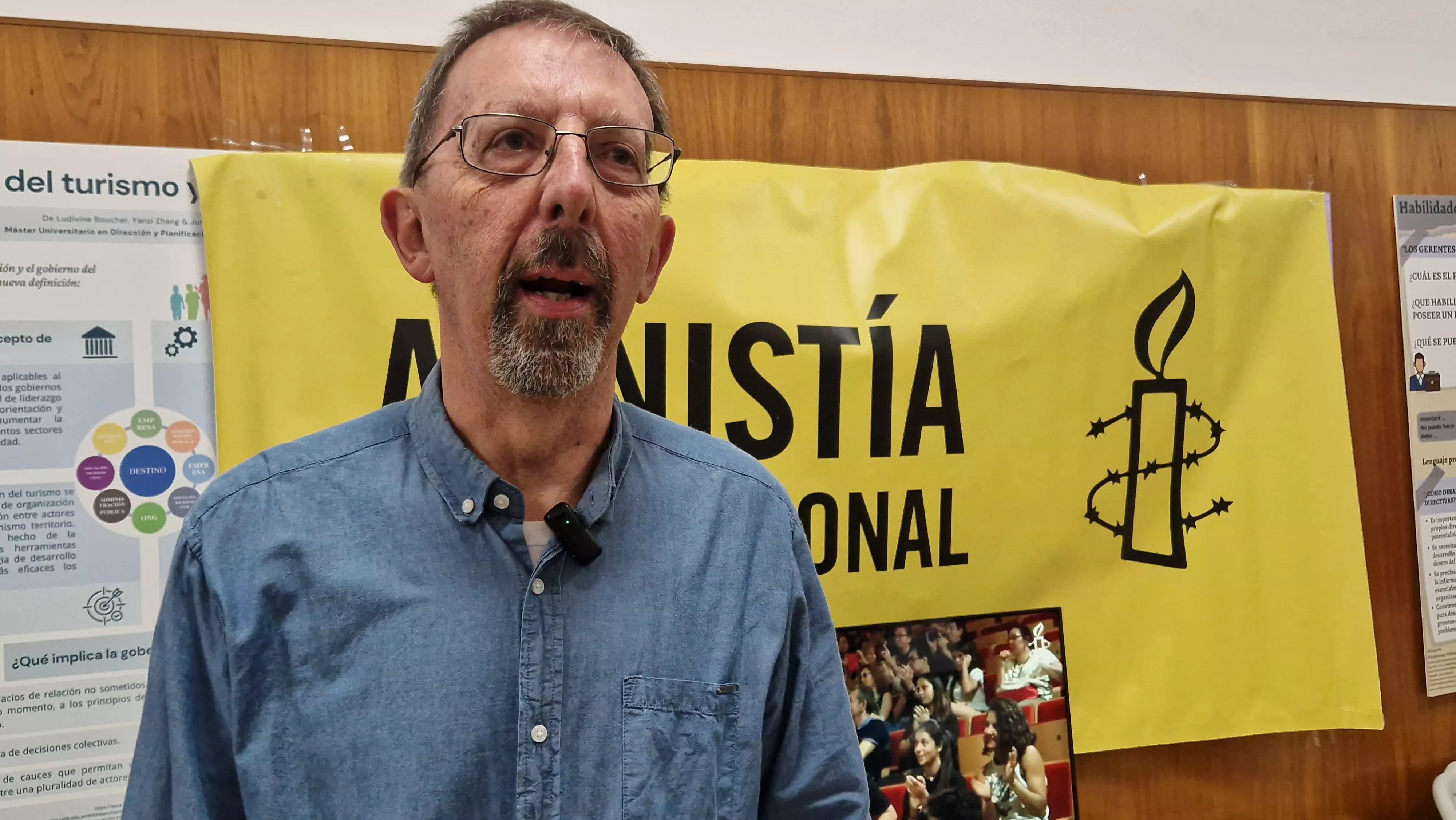 Enrique Laplaza, de Amnistía Internacional Huesca. Foto Myriam Martínez