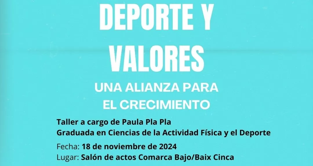 El Bajo Cinca organiza el Taller "Deportes y Valores" para promover la práctica deportiva