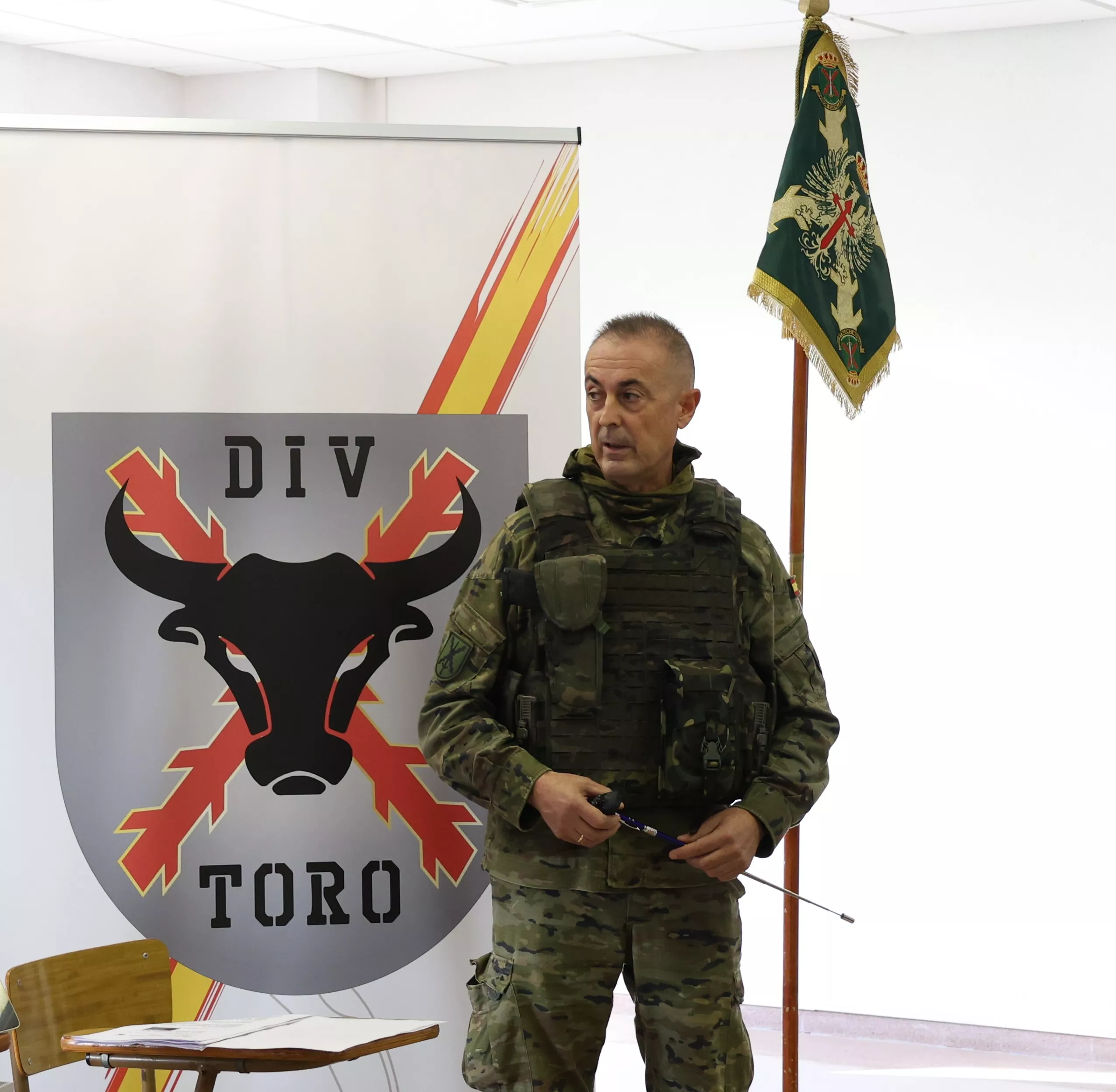 José Manuel Vivas, en la presentación del Ejercicio Toro de la División Castillejos