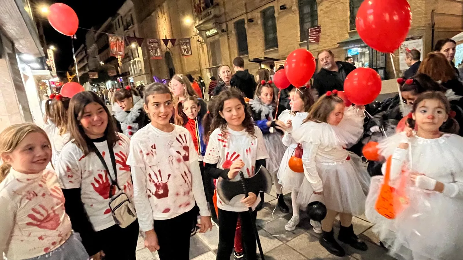 Celebración de la fiesta de Halloween en Huesca. Foto Mercedes Manterola