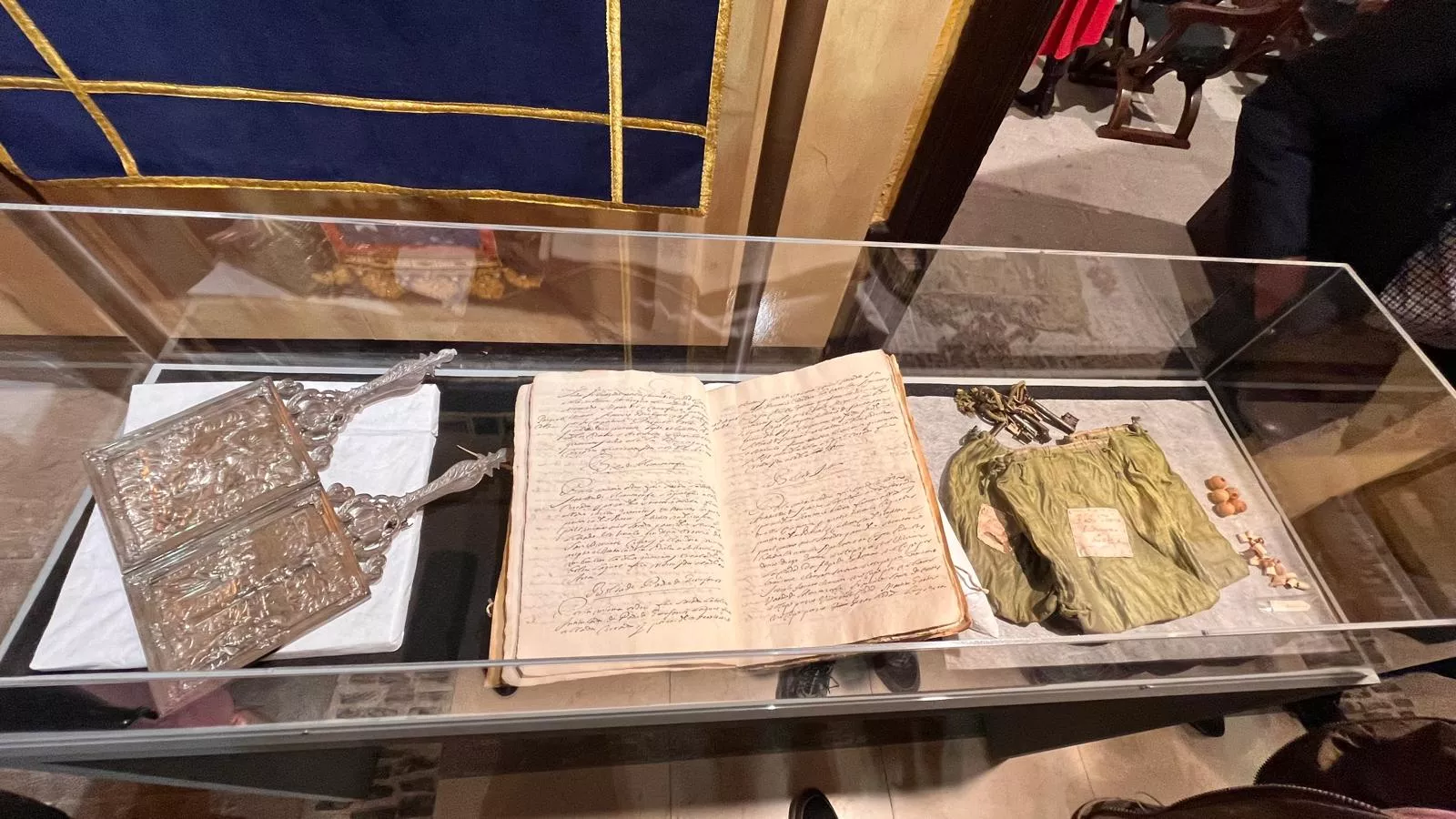 Exposición sobre la insaculación en el Colegio Santiago de Huesca. Foto Mercedes Manterola