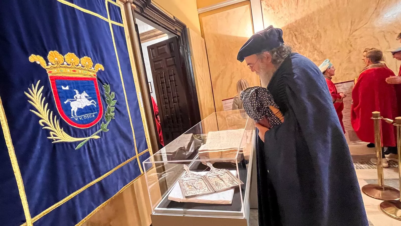 Exposición sobre la insaculación en el Colegio Santiago de Huesca. Foto Mercedes Manterola