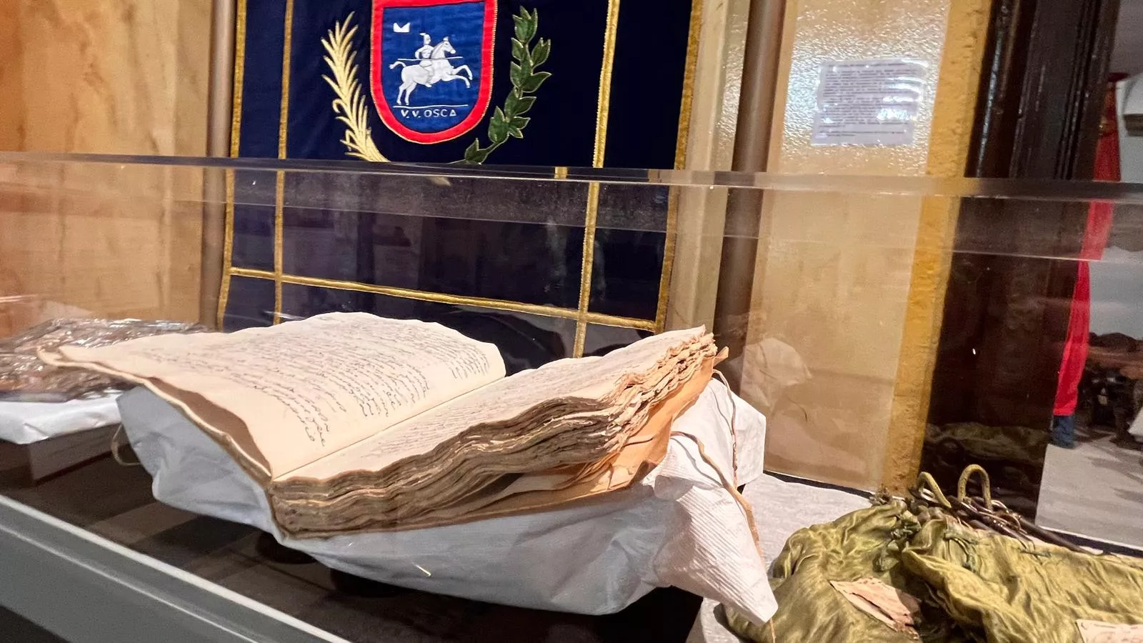 Exposición sobre la insaculación en el Colegio Santiago de Huesca. Foto Mercedes Manterola