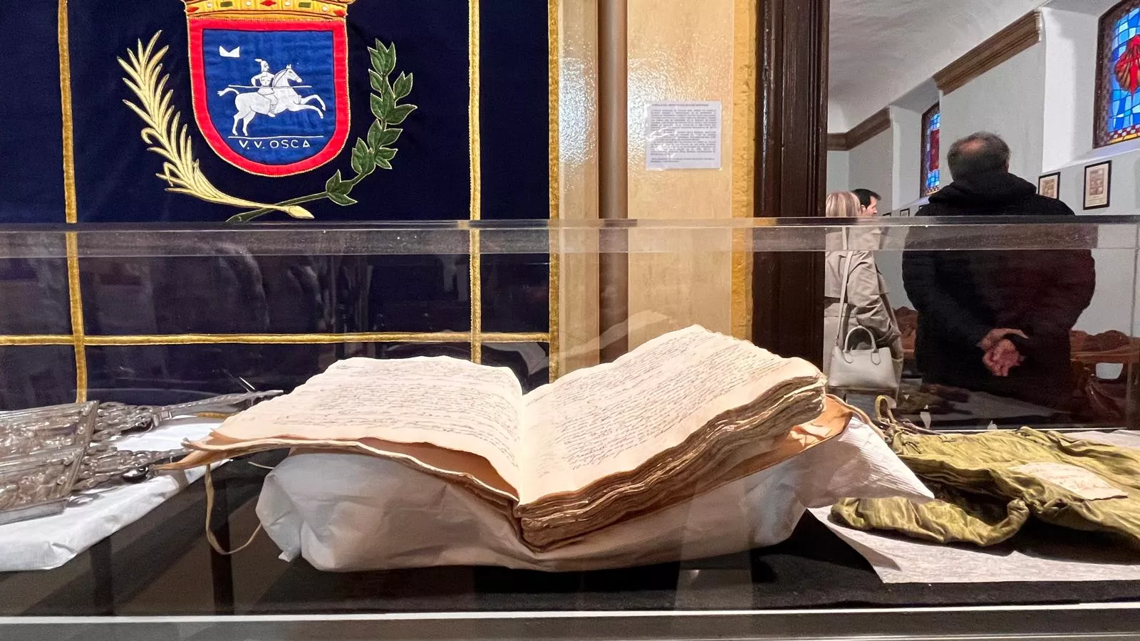 Exposición sobre la insaculación en el Colegio Santiago de Huesca. Foto Mercedes Manterola