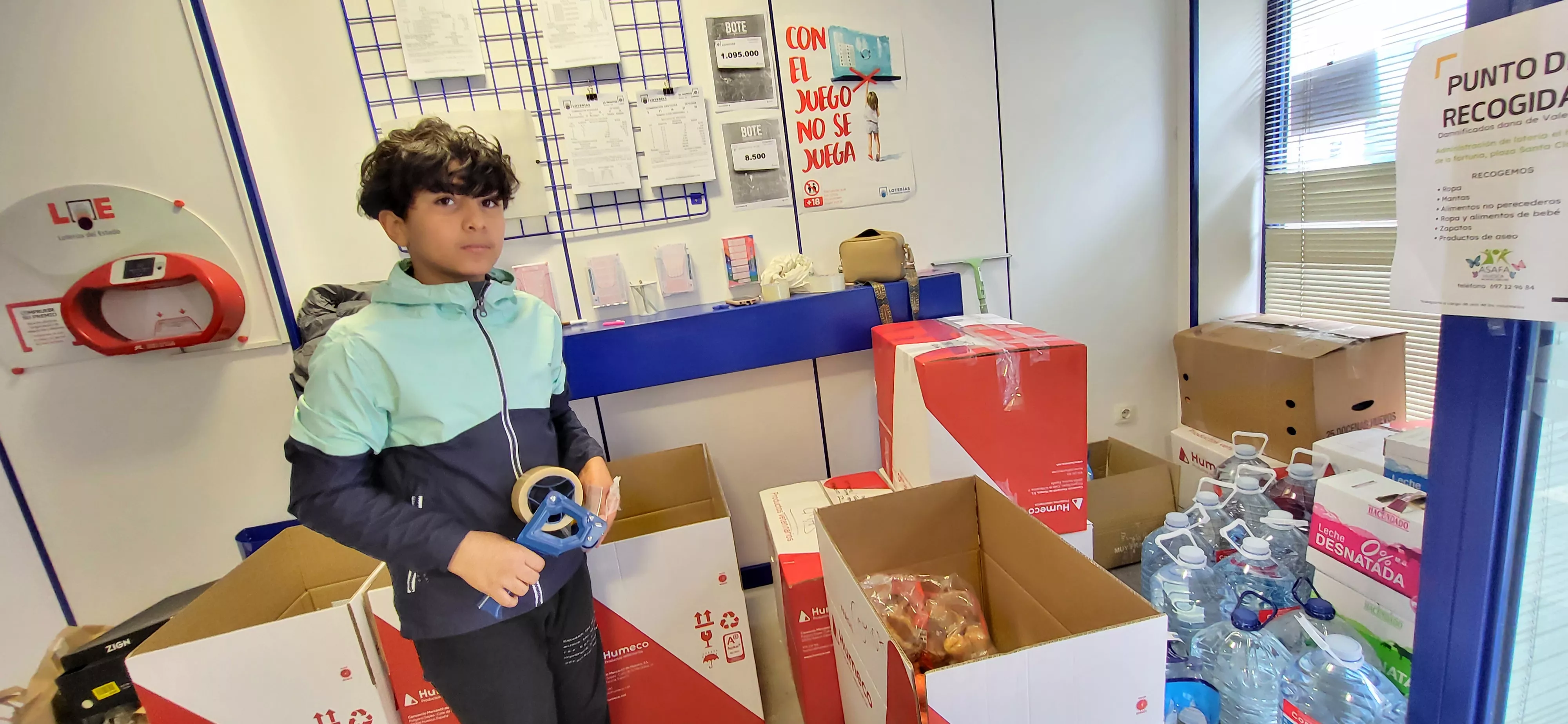 Recogida organizada por Asafa para los damnificados por la dana en Valencia. Mercedes Manterola