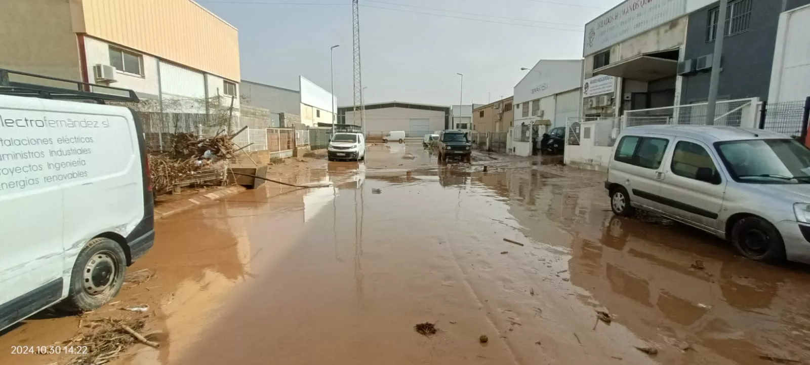 Polígonos industriales en Valencia devastados por la dana