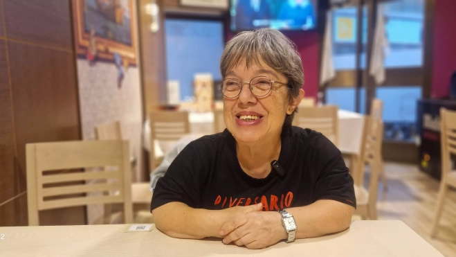 Isabel Porta valora la labor que realiza la asociación ADEE. Foto Myriam Martínez Isabel Porta valora la labor que realiza la asociación ADEE. Foto Myriam Martínez