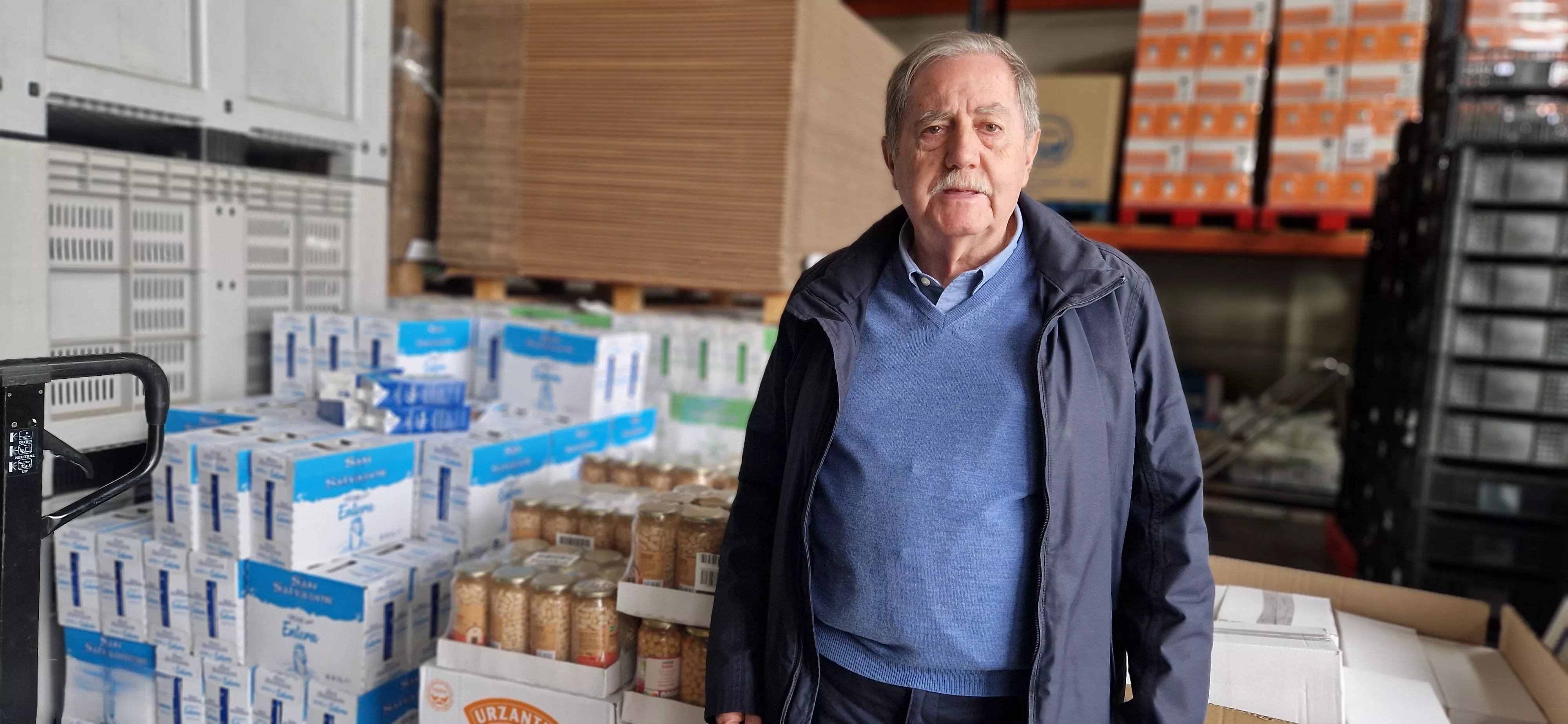 Luis Artero, vicepresidente del Banco de Alimentos de Huesca. Foto Myriam Martínez