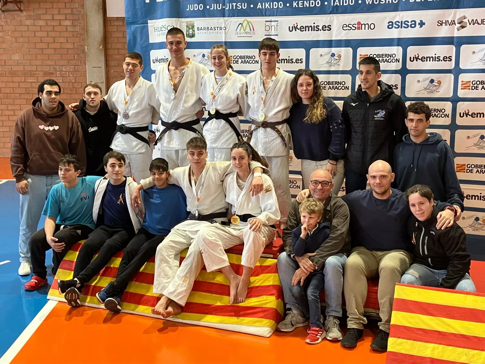Club Judo Binéfar en el Campeonato de Aragón.