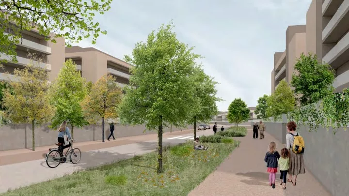 Recreación de lo que será el área 5.2 o Jardines de Alcoraz