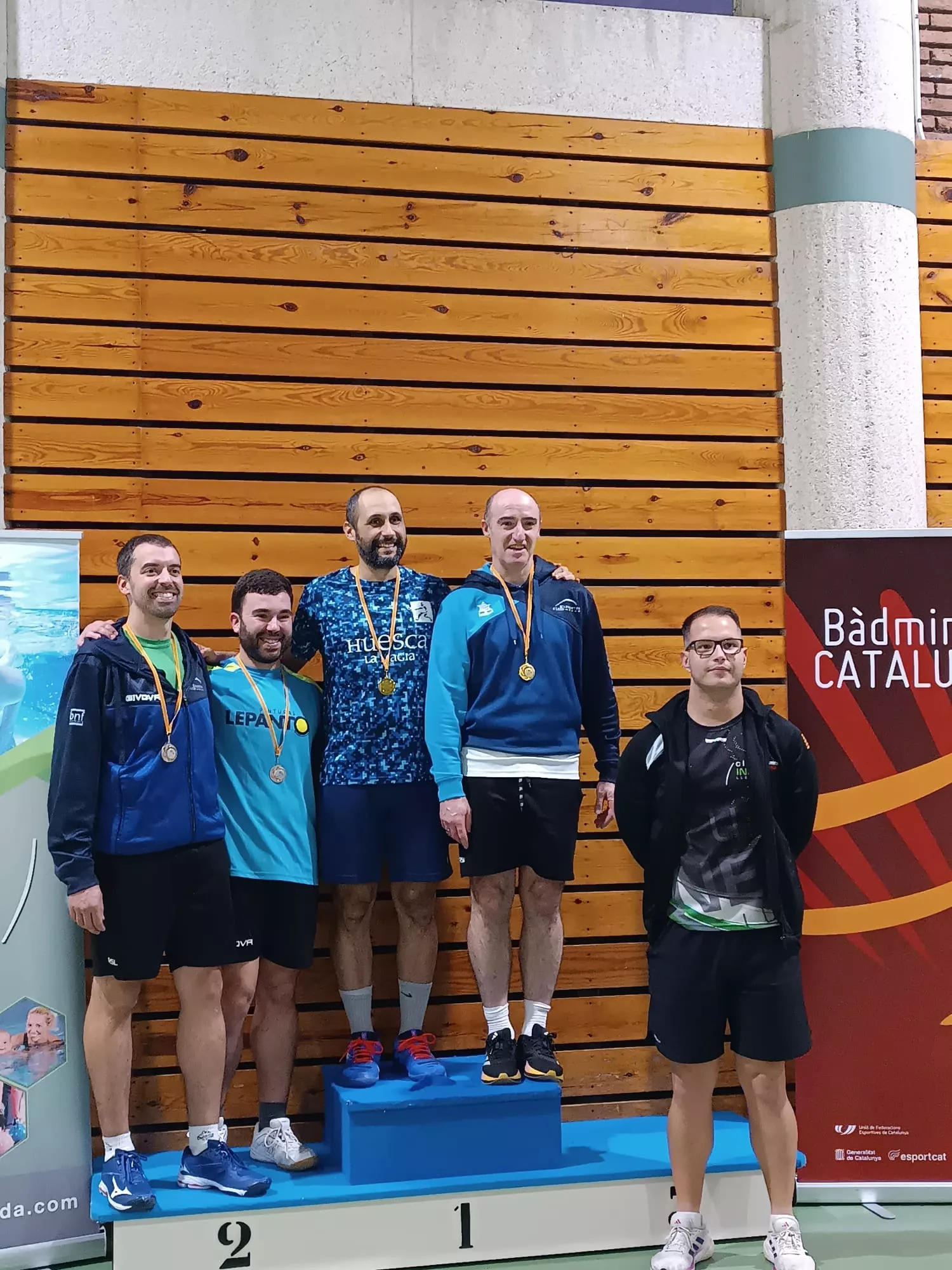 Javier Coronas (Huesca) y Eduardo Marco (Binéfar), campeones en dobles.