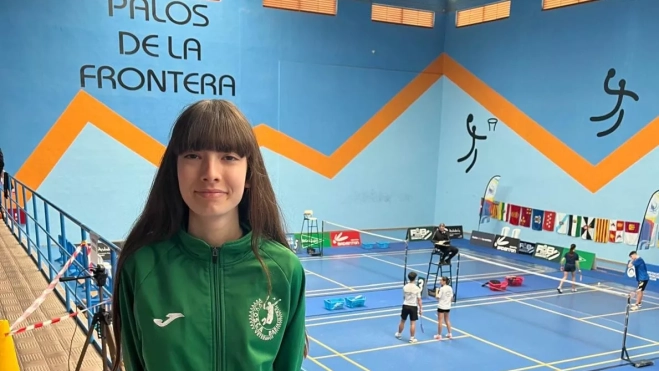 Emma Bibián, en Palos de la Frontera. Emma Bibián, en Palos de la Frontera.