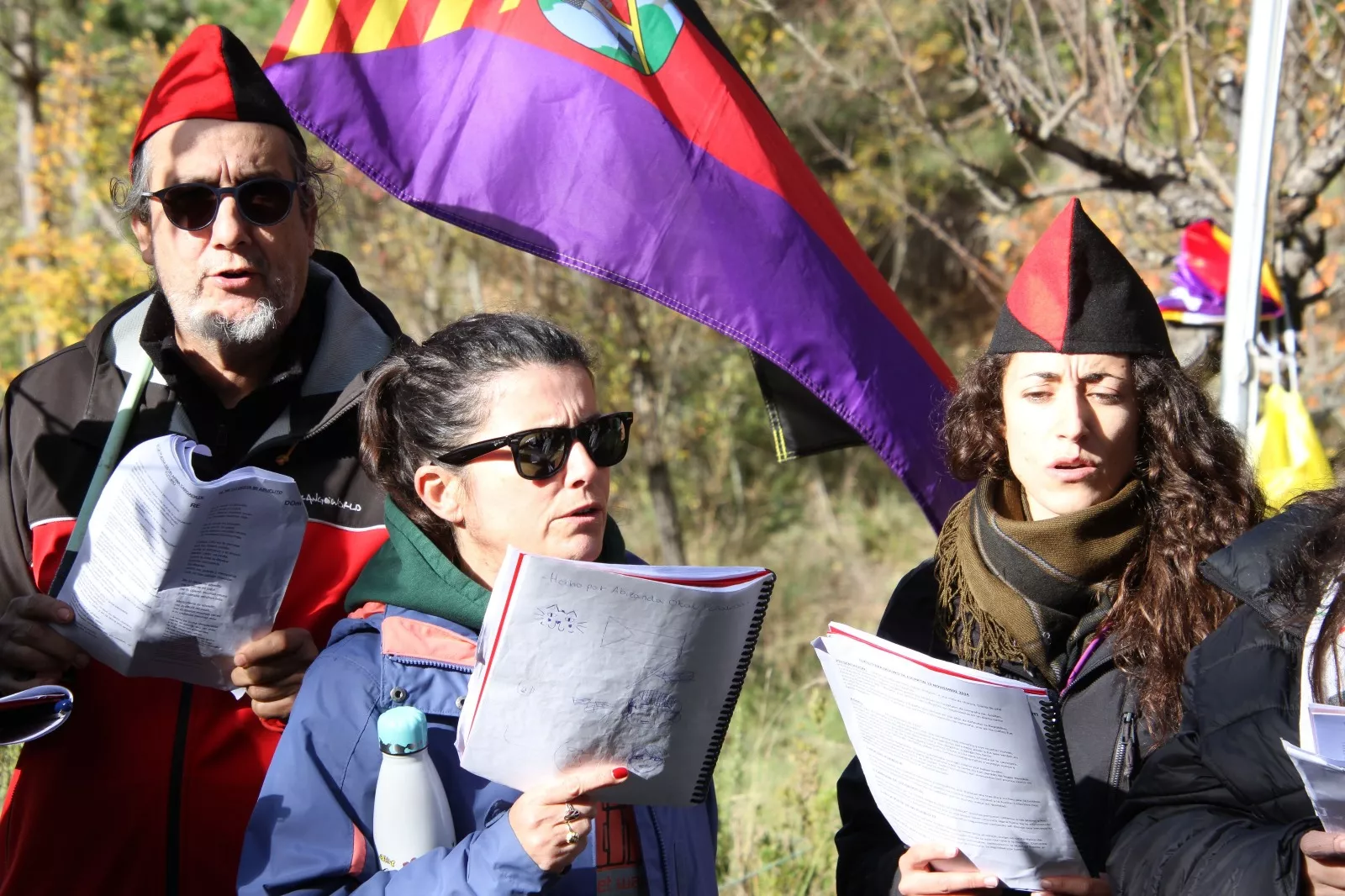 Homenaje al soldado caído en la defensa de la República en el Molino Escartín. Foto Carlos Neofato