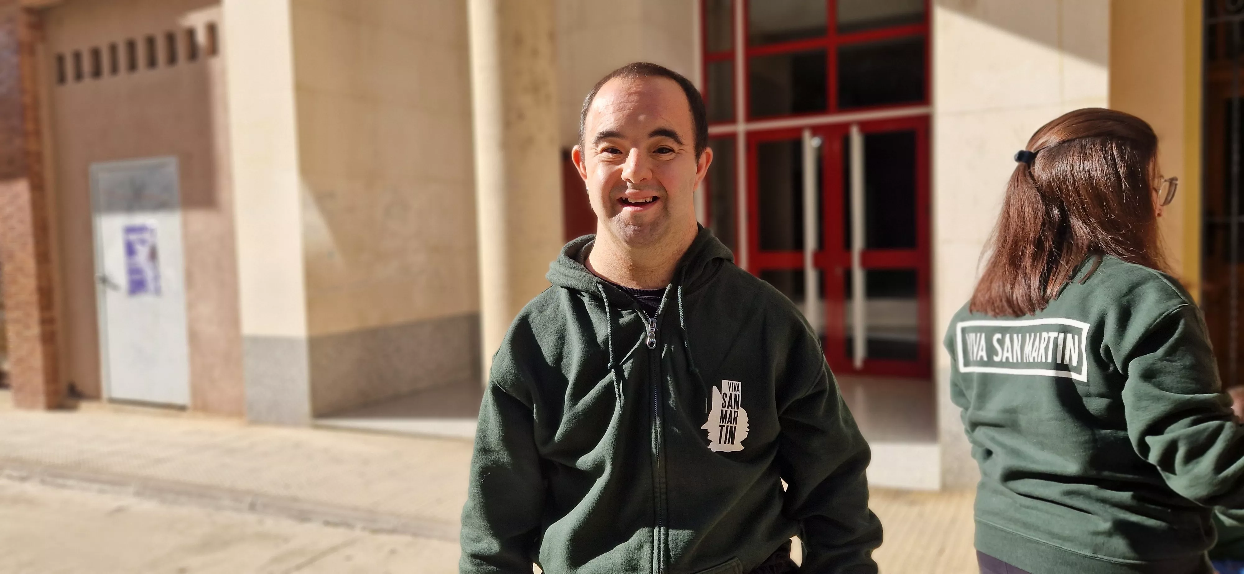 Visita de la Abueleta y el Payaso al centro de adultos de Down Huesca. Foto Myriam Martínez