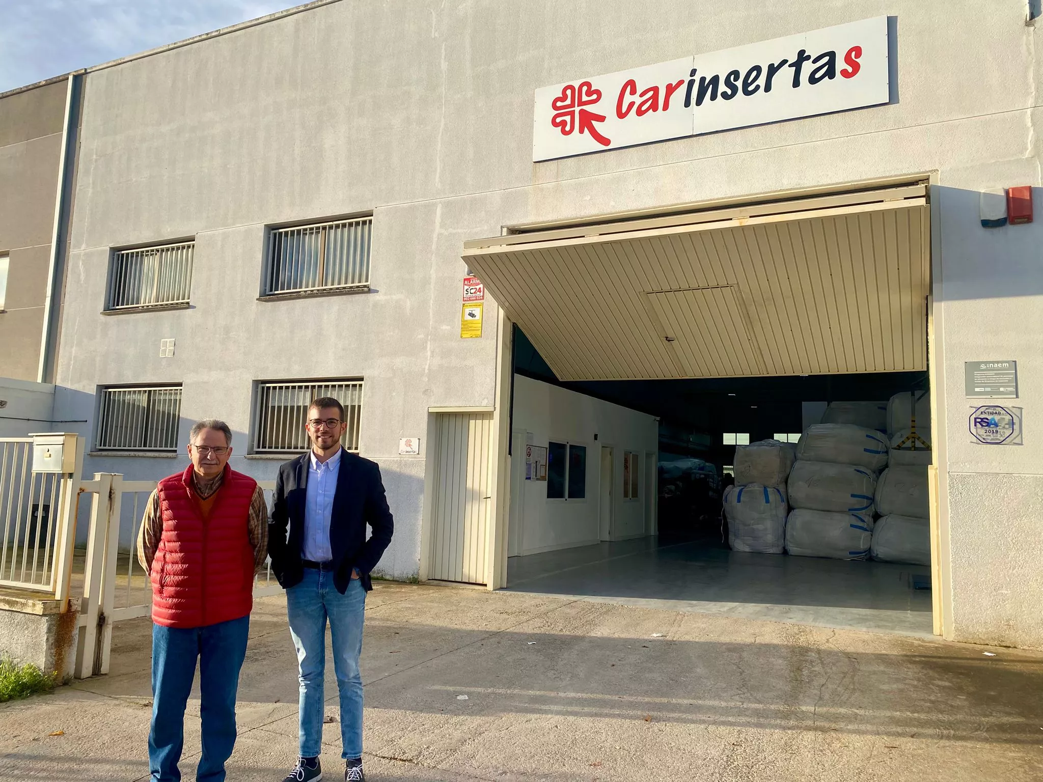 Ignacio Escario y Luis Rodríguez. Cáritas Huesca renueva el equipo de gerencia de Carinsertas tras más de diez años del anterior