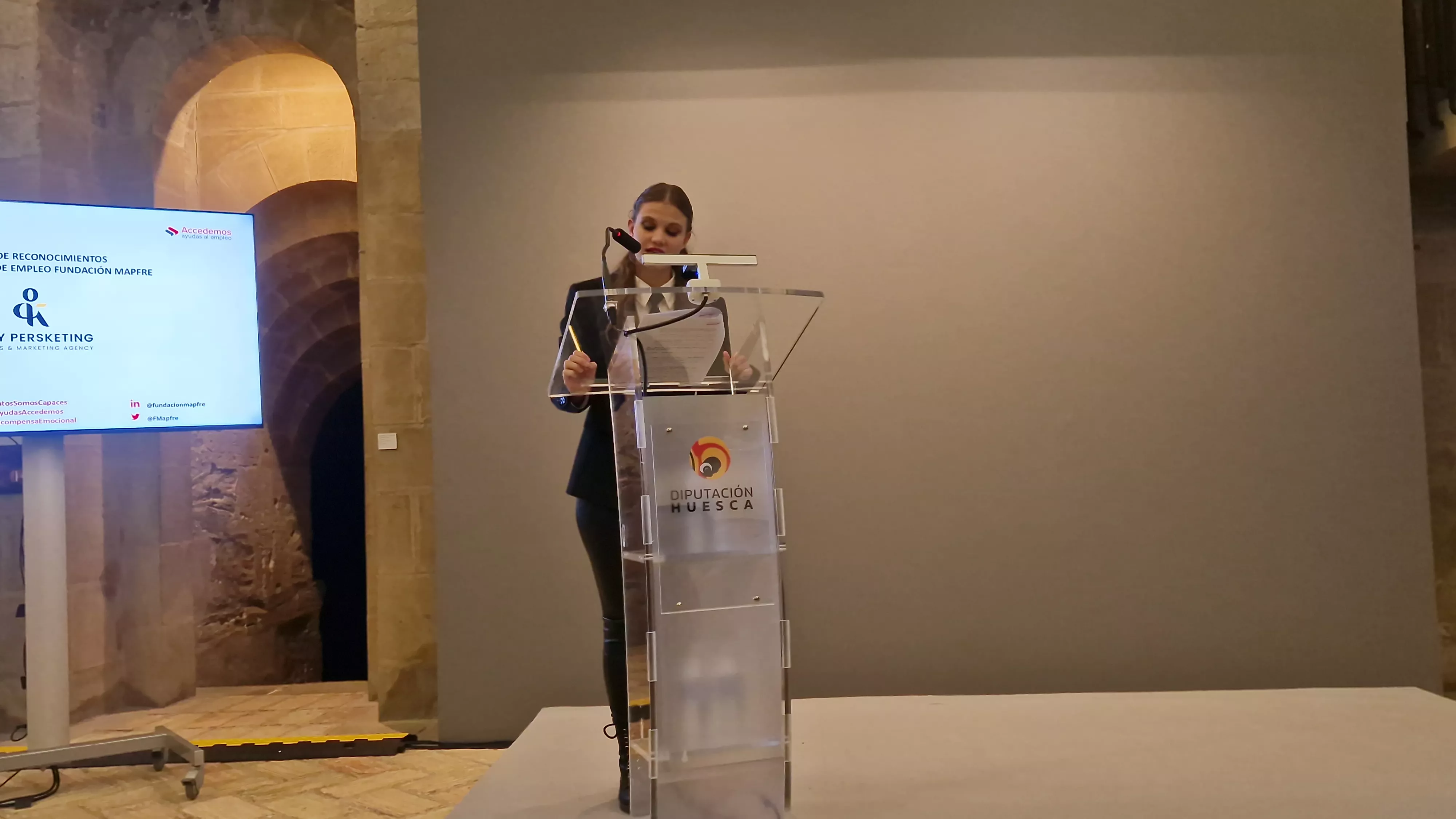 Entrega de los Premios Mapfre en Huesca con la presencia de la infanta Elena. Foto Myriam Martínez 