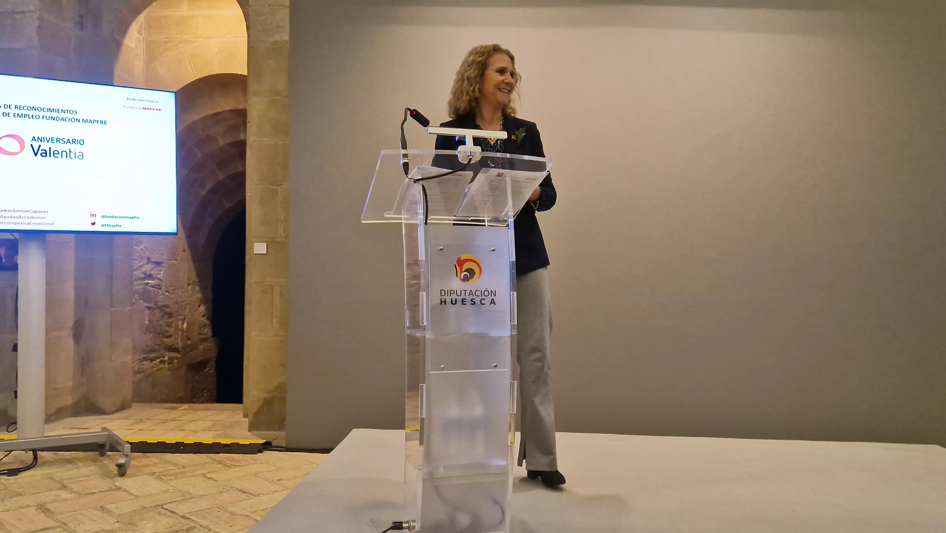 Entrega de los Premios Mapfre en Huesca con la presencia de la infanta Elena. Foto Myriam Martínez 