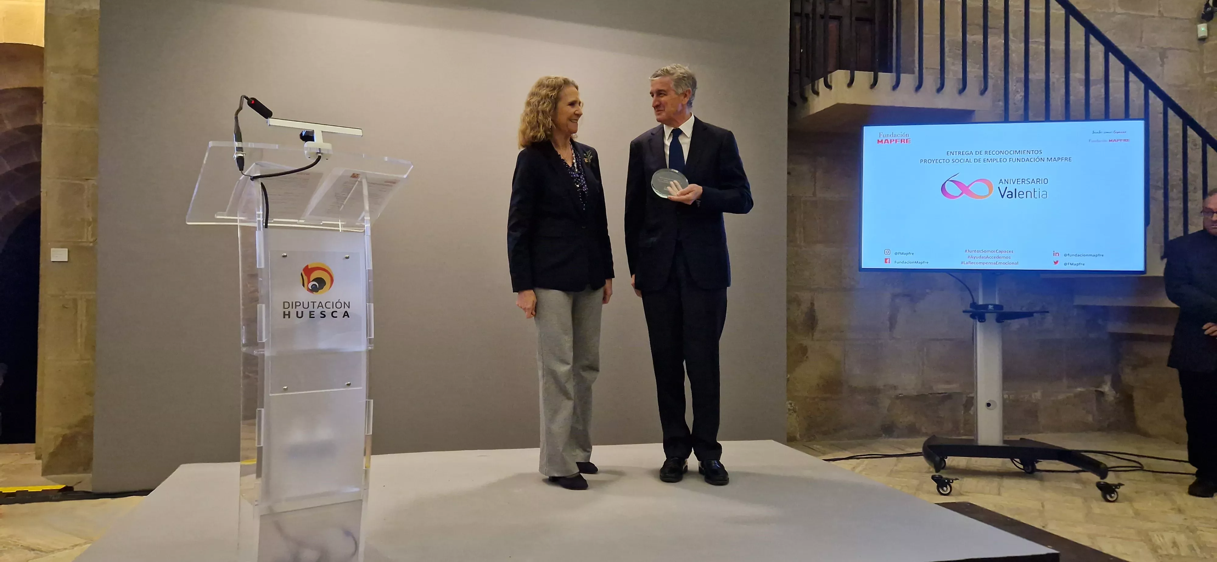 Entrega de los Premios Mapfre en Huesca con la presencia de la infanta Elena. Foto Myriam Martínez 