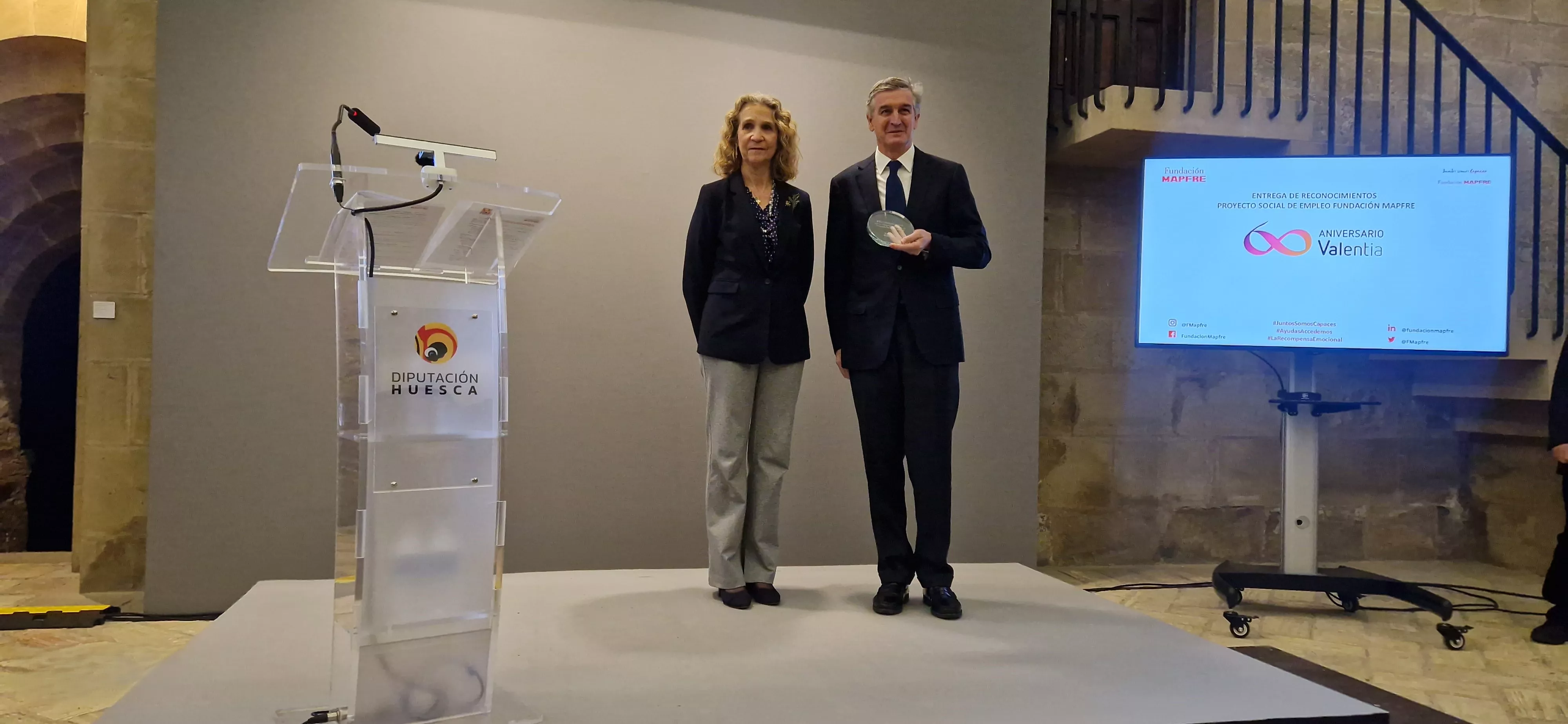 Entrega de los Premios Mapfre en Huesca con la presencia de la infanta Elena. Foto Myriam Martínez 