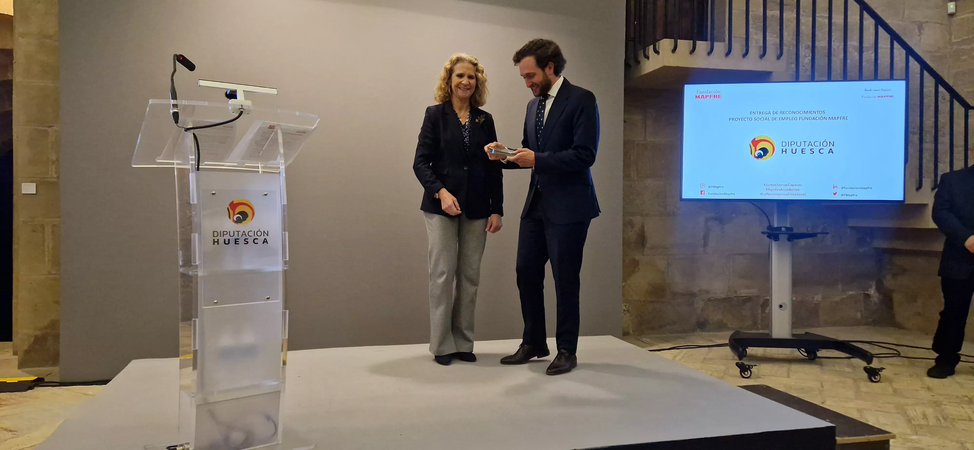 Entrega de los Premios Mapfre en Huesca con la presencia de la infanta Elena. Foto Myriam Martínez 