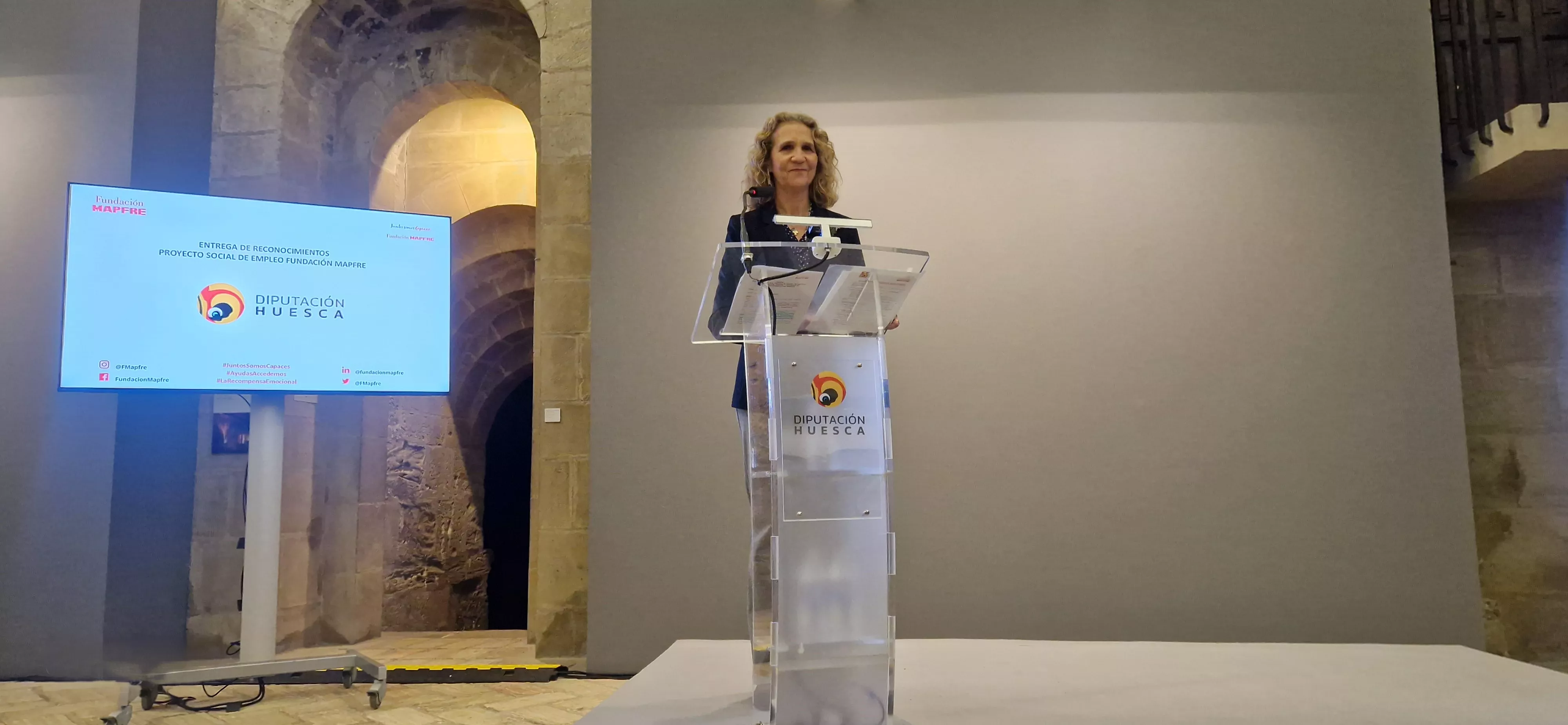 Entrega de los Premios Mapfre en Huesca con la presencia de la infanta Elena. Foto Myriam Martínez 