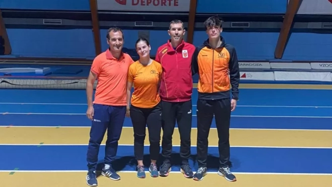 Atletas del CA Fraga en la Tecnificación de longitud. Atletas del CA Fraga en la Tecnificación de longitud.