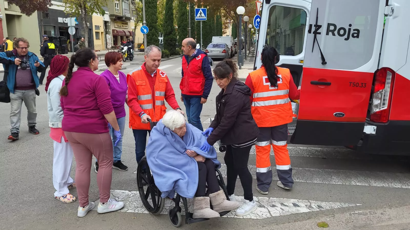 Una de las residentes en su llegada a Vitalia Huesca