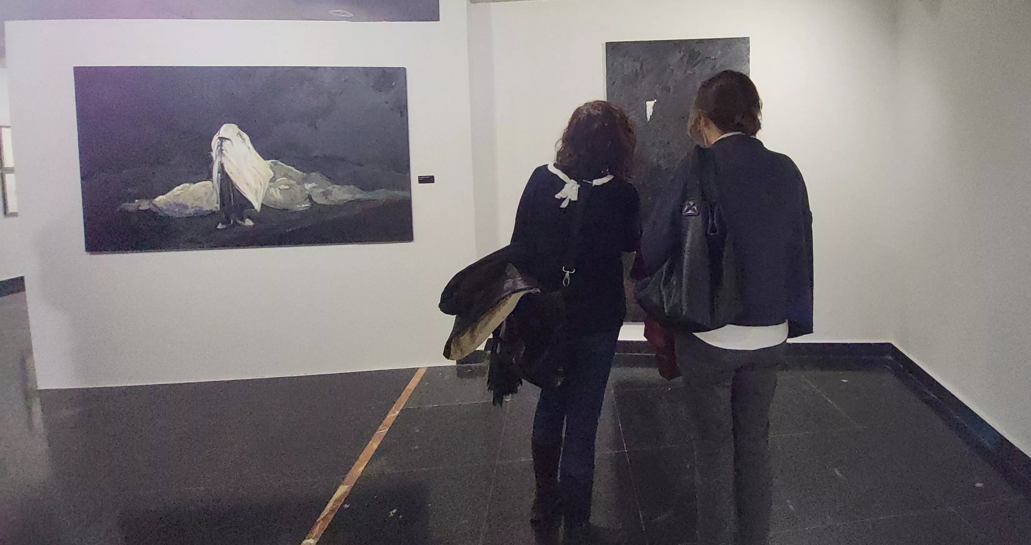 Inauguración de la exposición 'Desastres' de Fernando Alvida en el Centro Ibercaja Huesca. Foto Mercedes Manterola