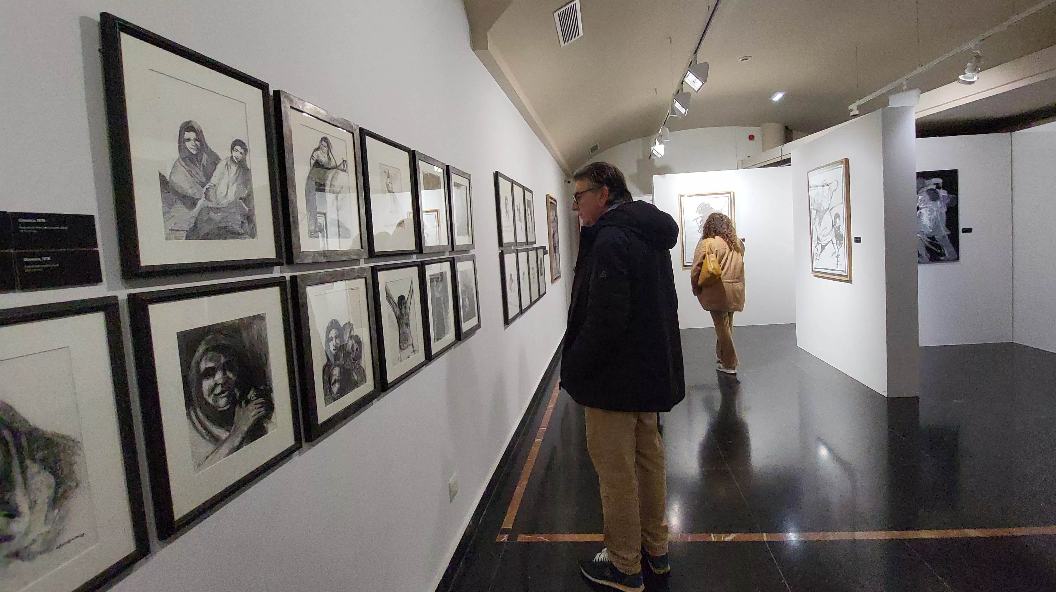 Inauguración de la exposición 'Desastres' de Fernando Alvida en el Centro Ibercaja Huesca. Foto Mercedes Manterola