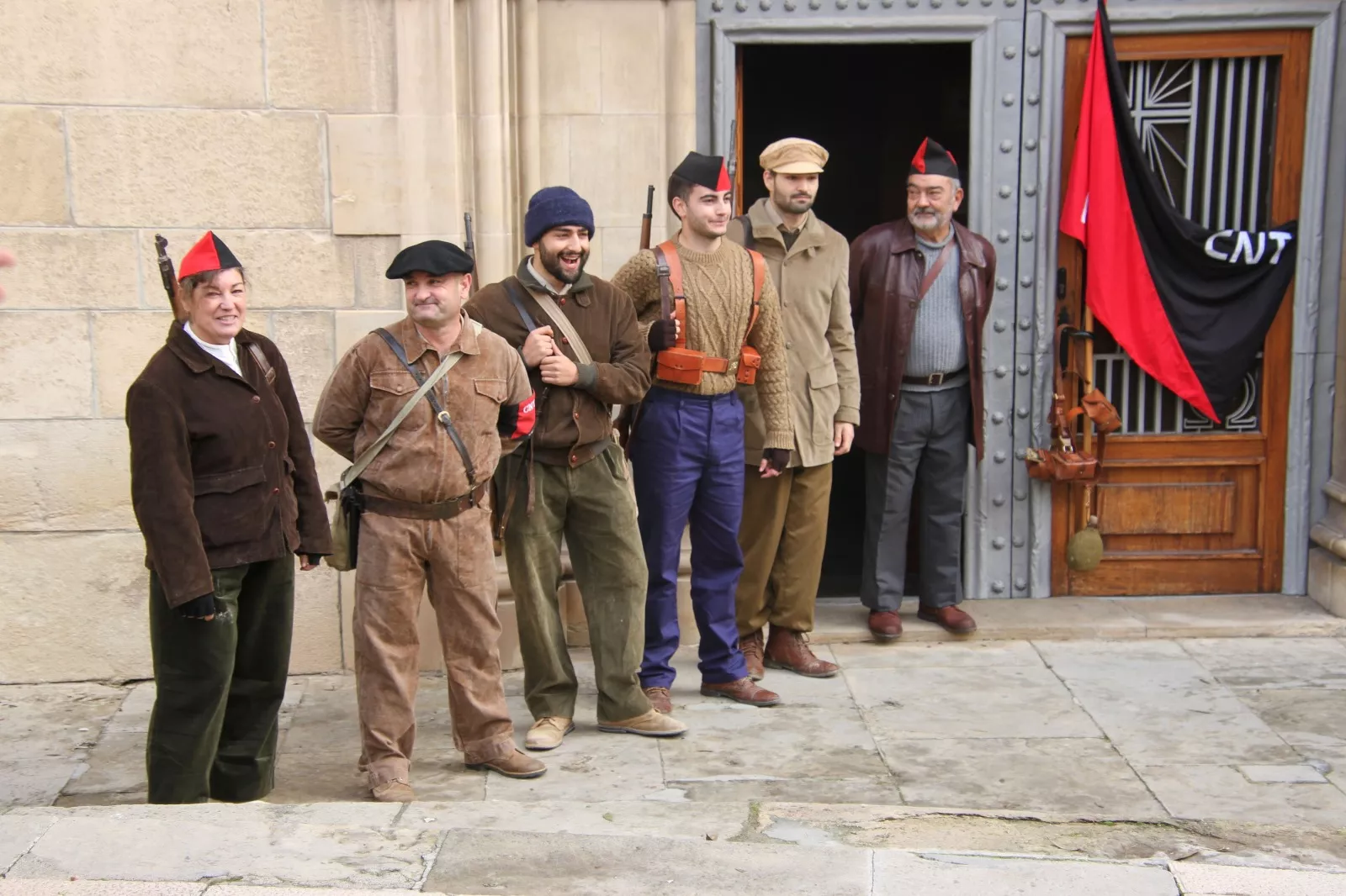 Recreación de la batalla del Ebro en Flix, con la colaboración de la asociación oscense Primera Línea. Foto: Carlos Neofato