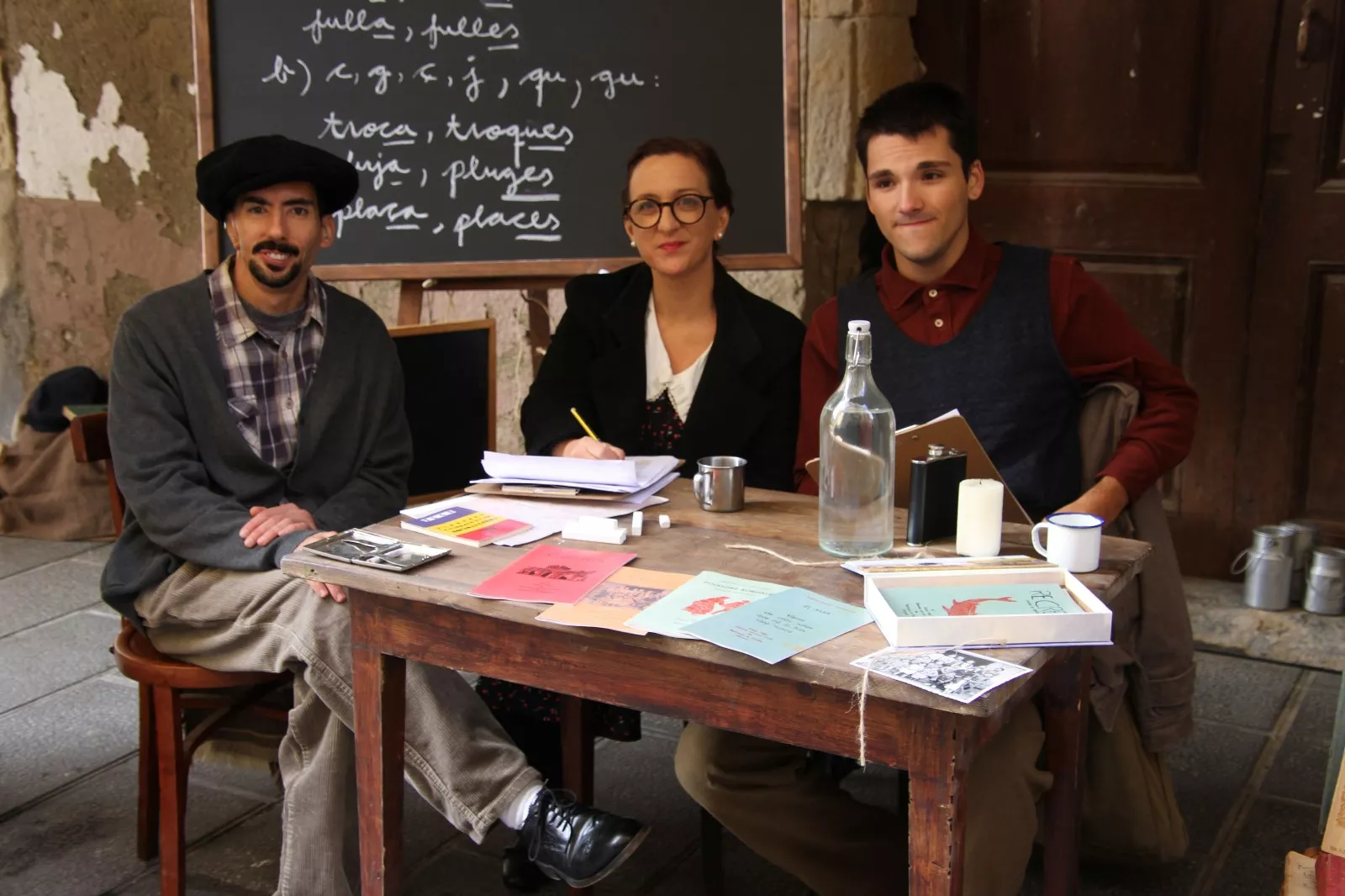 Recreación de la batalla del Ebro en Flix, con la colaboración de la asociación oscense Primera Línea. Foto: Carlos Neofato