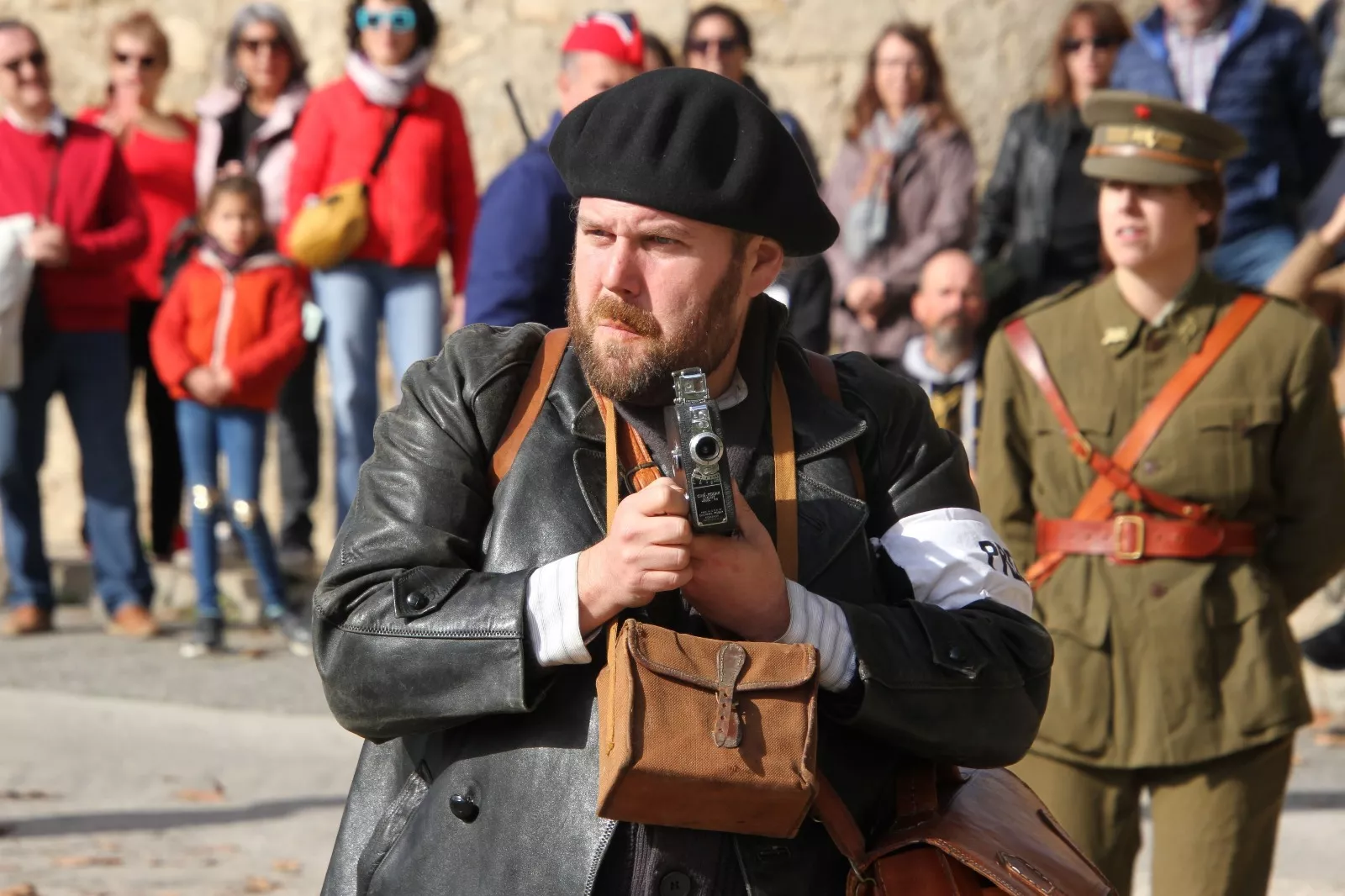 Recreación de la batalla del Ebro en Flix, con la colaboración de la asociación oscense Primera Línea. Foto: Carlos Neofato