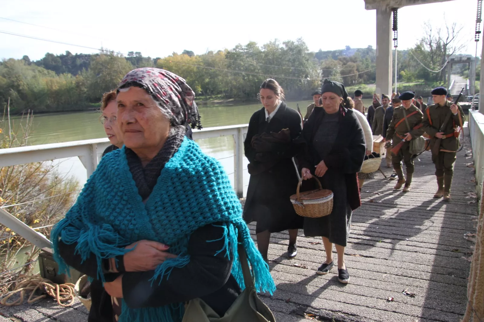 Recreación de la batalla del Ebro en Flix, con la colaboración de la asociación oscense Primera Línea. Foto: Carlos Neofato