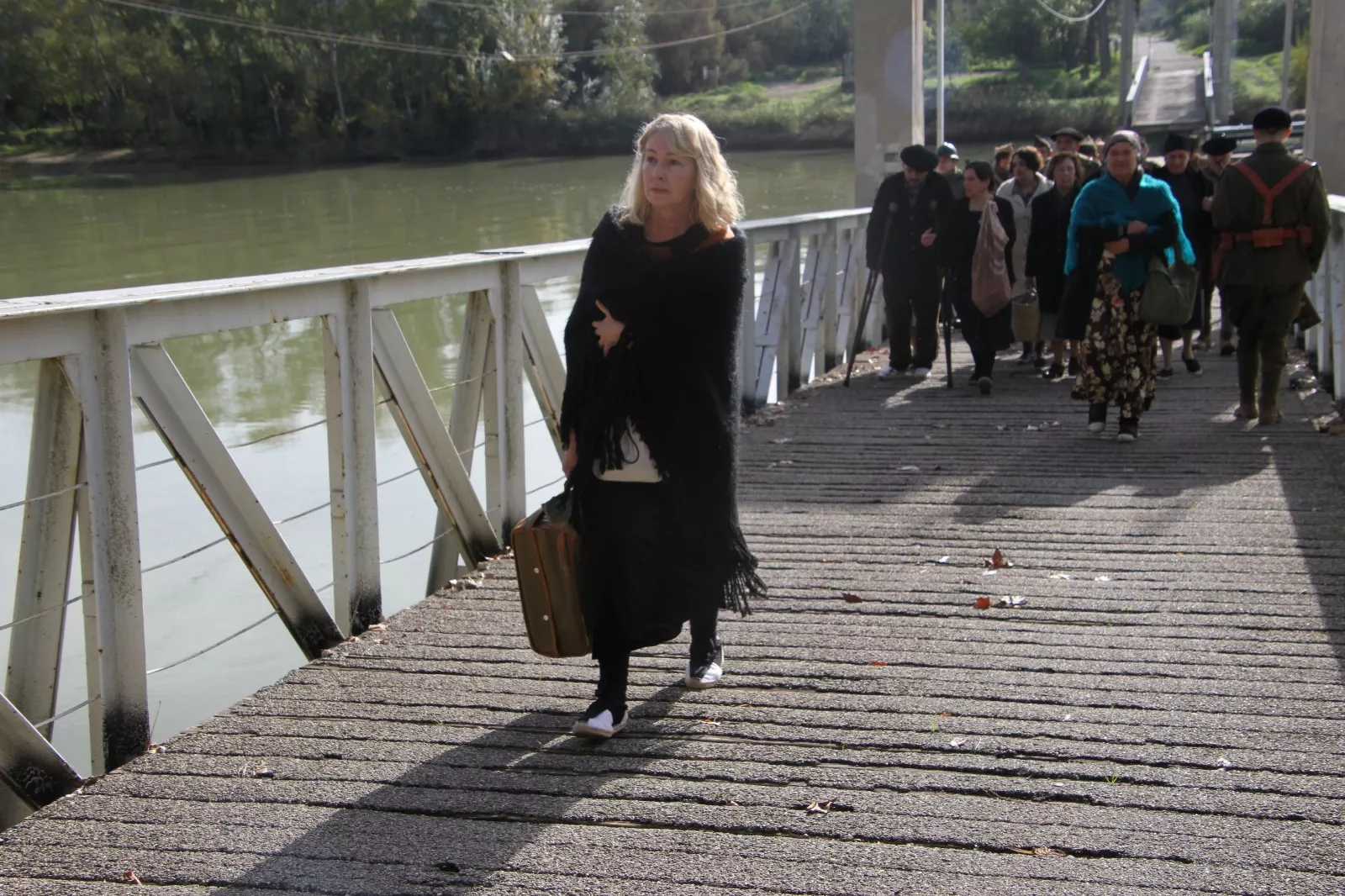 Recreación de la batalla del Ebro en Flix, con la colaboración de la asociación oscense Primera Línea. Foto: Carlos Neofato