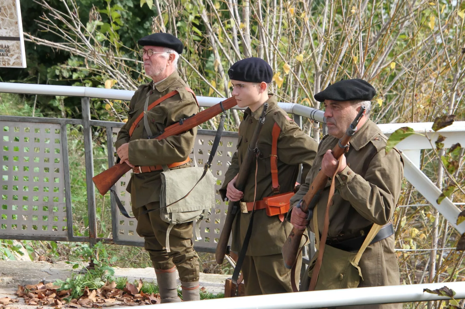 Recreación de la batalla del Ebro en Flix, con la colaboración de la asociación oscense Primera Línea. Foto: Carlos Neofato